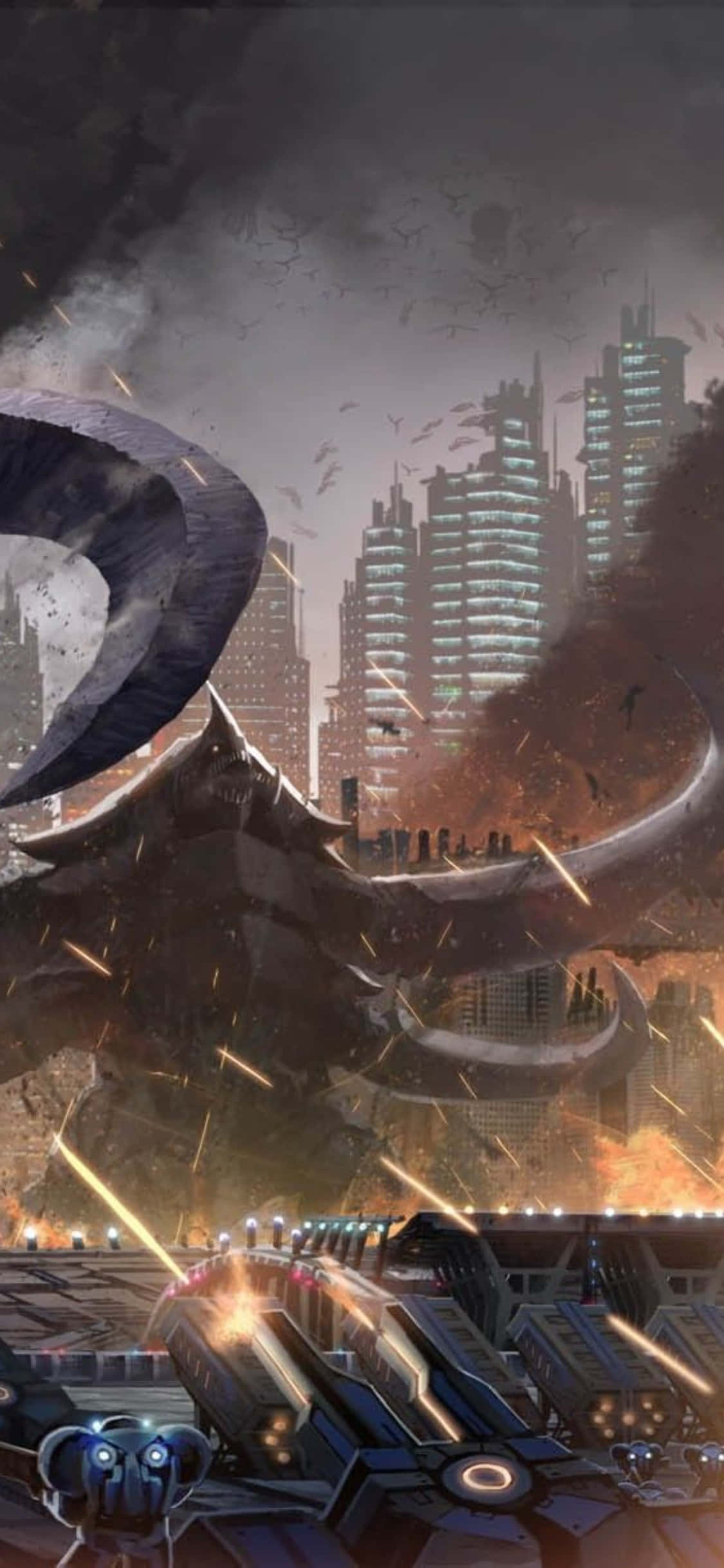 iPhone X Starcraft II Background Ultralisk Picha ya Ukuta