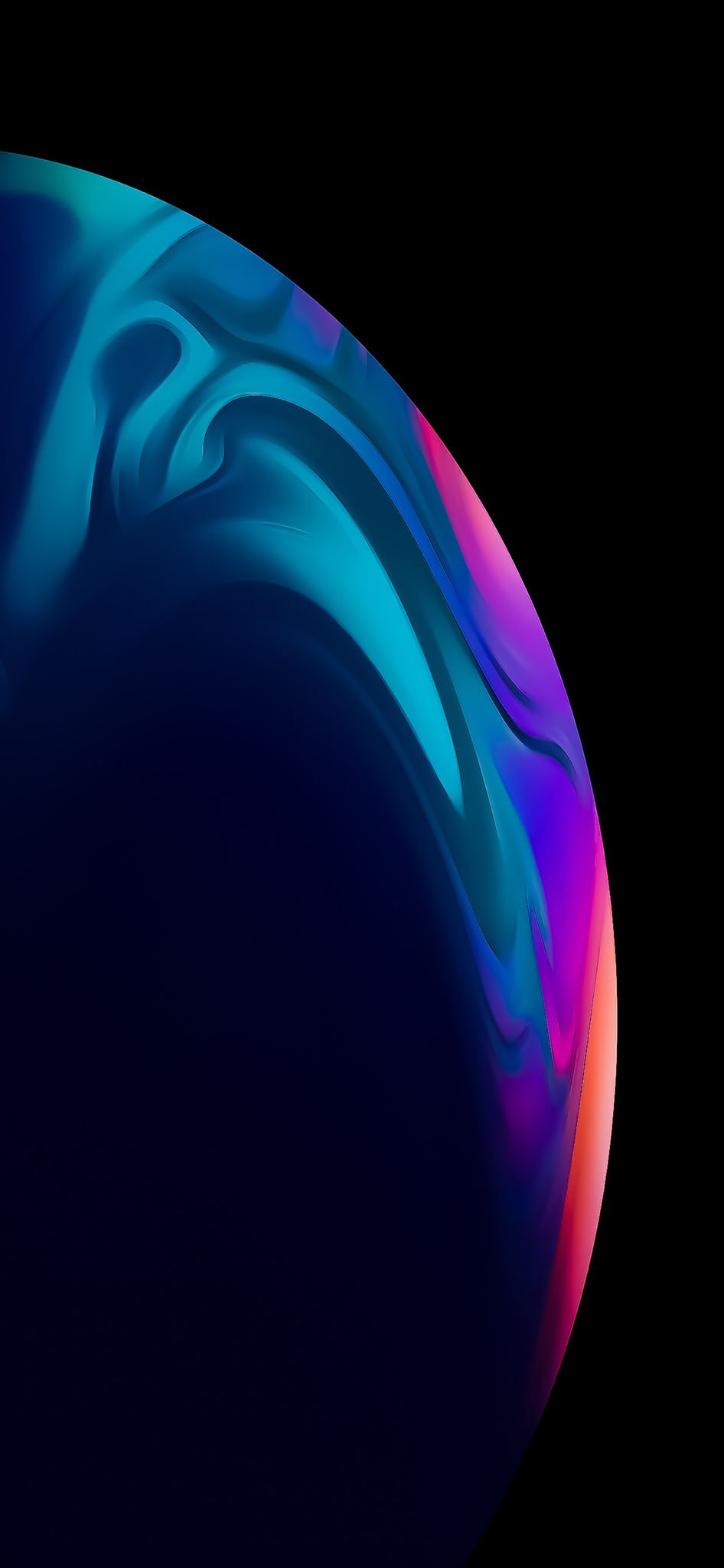 iPhone XR ya kisasa ikionyesha muundo wa kisanii wa kuvutia kwenye skrini yake. Picha ya Ukuta