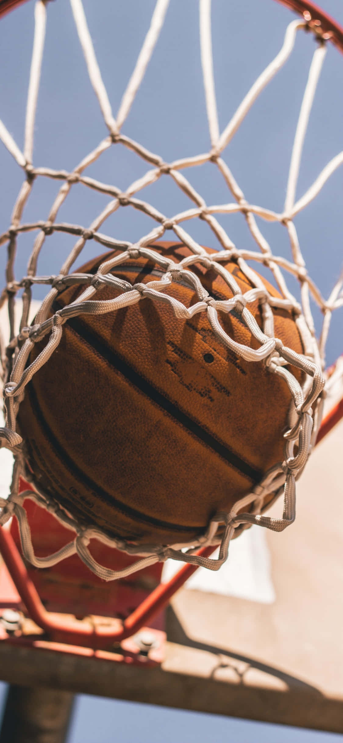 iPhone Xs Asili ya Neti ya Basketball Picha ya Ukuta