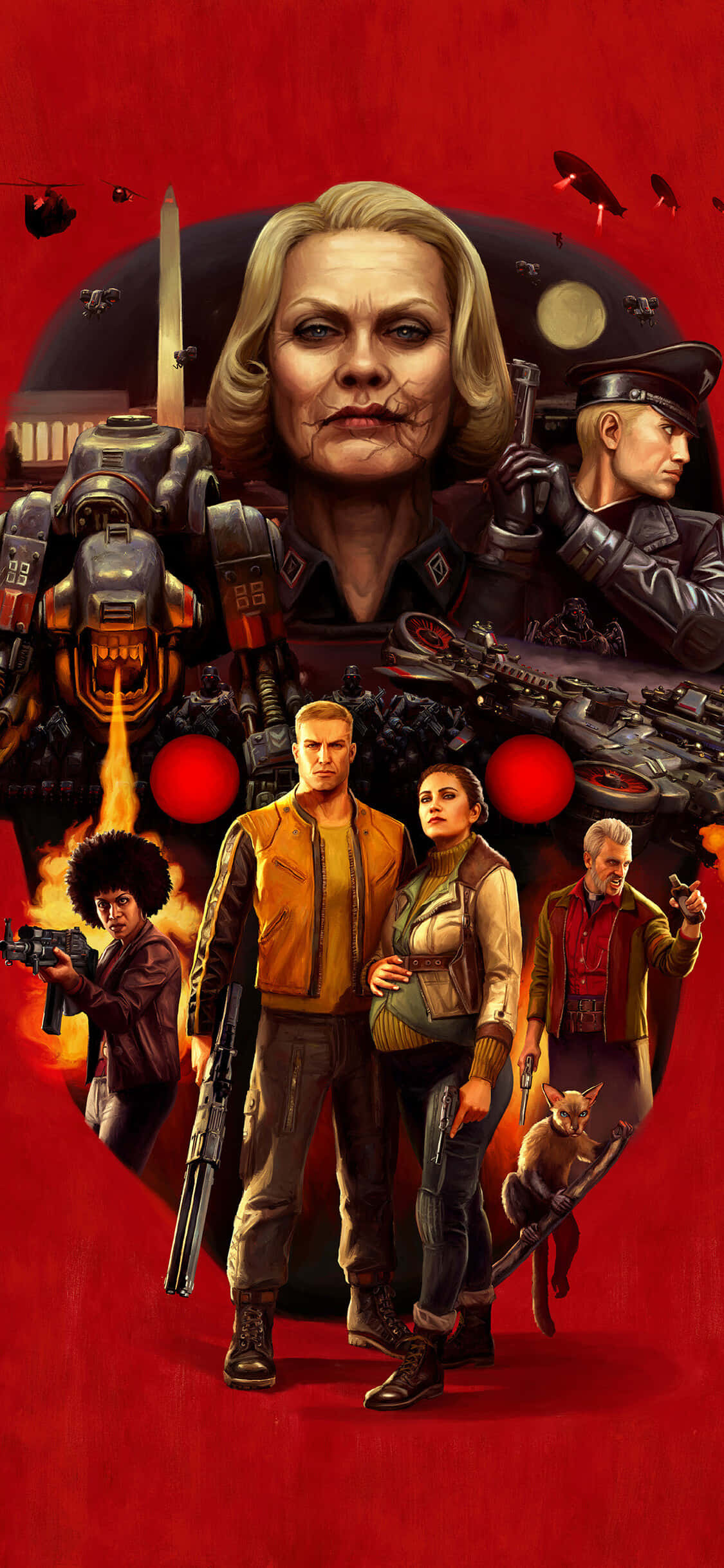 iPhone Xs Asili ya Poster ya Wolfenstein Ii Picha ya Ukuta