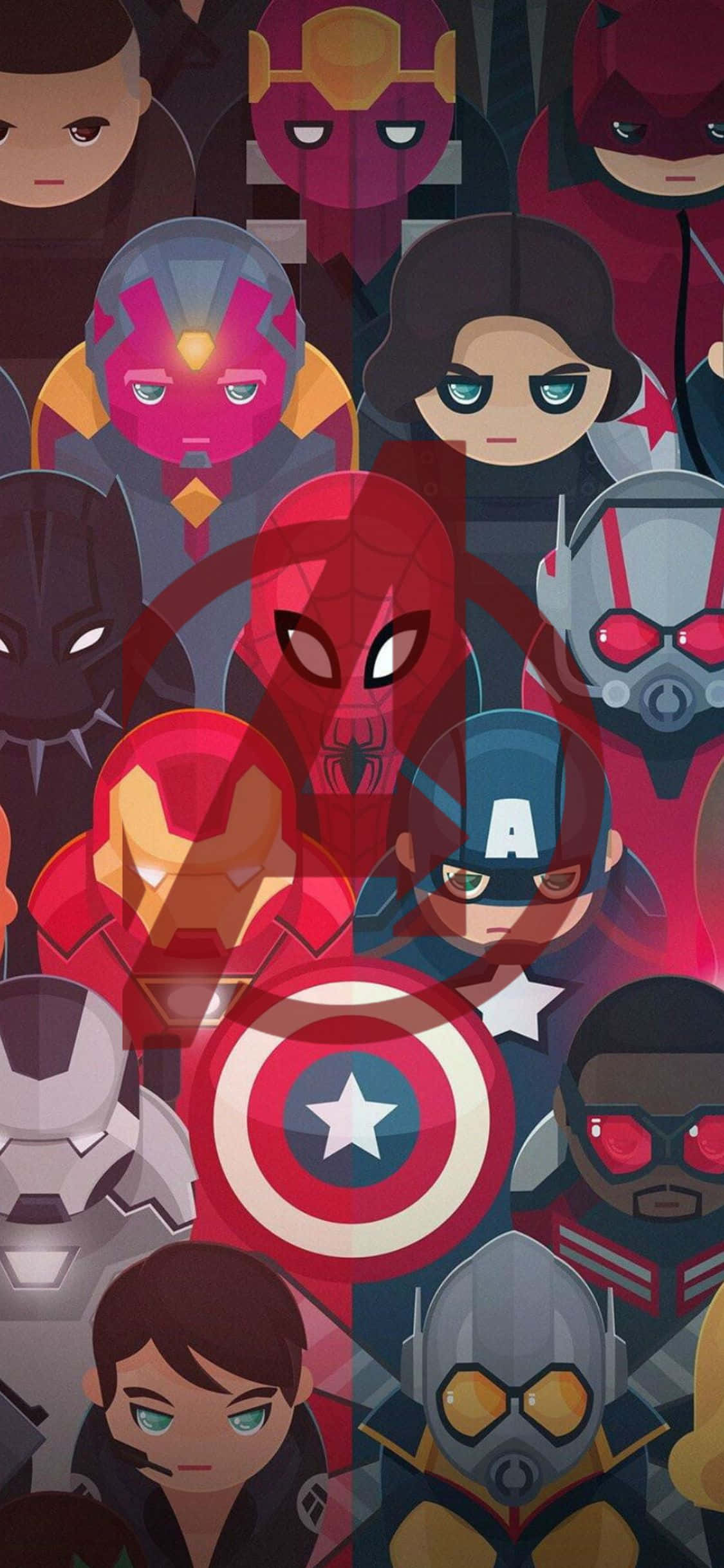 iPhone XS Avengers Background Cute Fanart Picha ya Ukuta