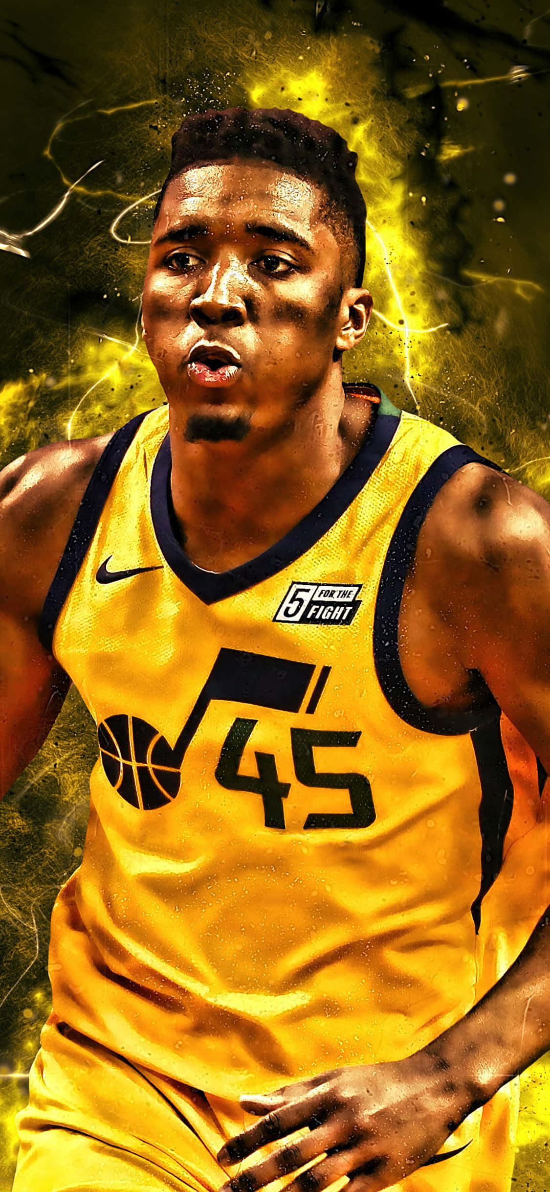 iPhone Xs Basketball Donovan Mitchell Nyuma ya Kichwa Picha ya Ukuta