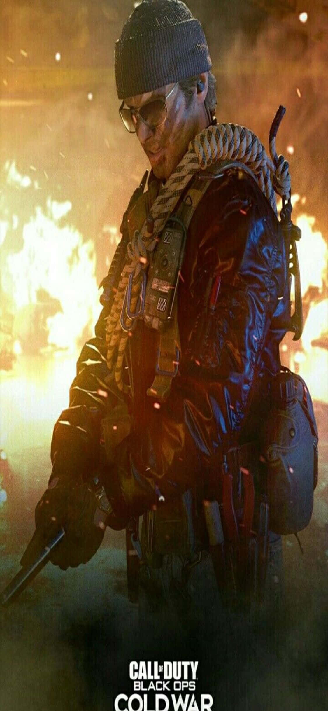 iPhone Xs Call Of Duty Black Ops Cold War Adler Fire Background Picha ya Ukuta