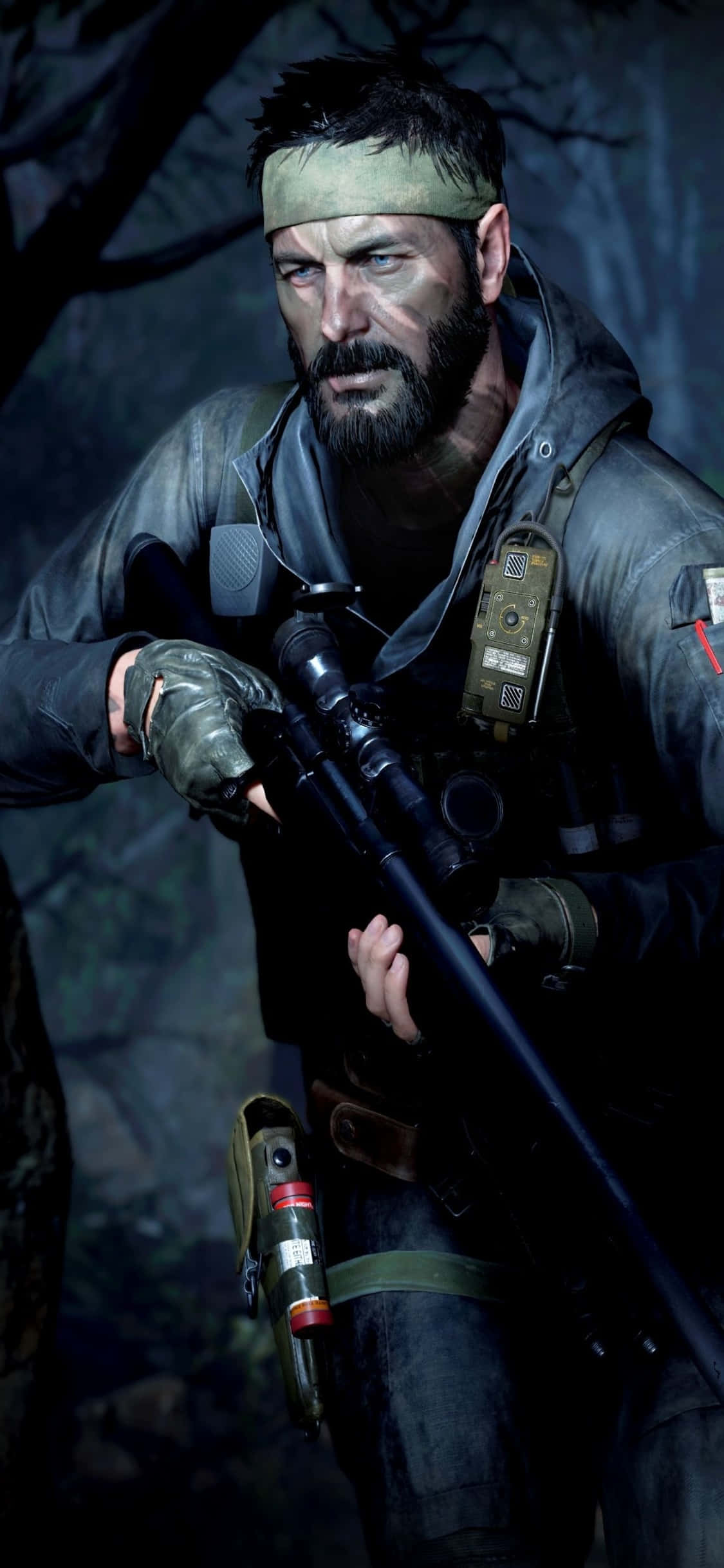 iPhone Xs Call Of Duty Black Ops Cold War Woods Skin Background Picha ya Ukuta