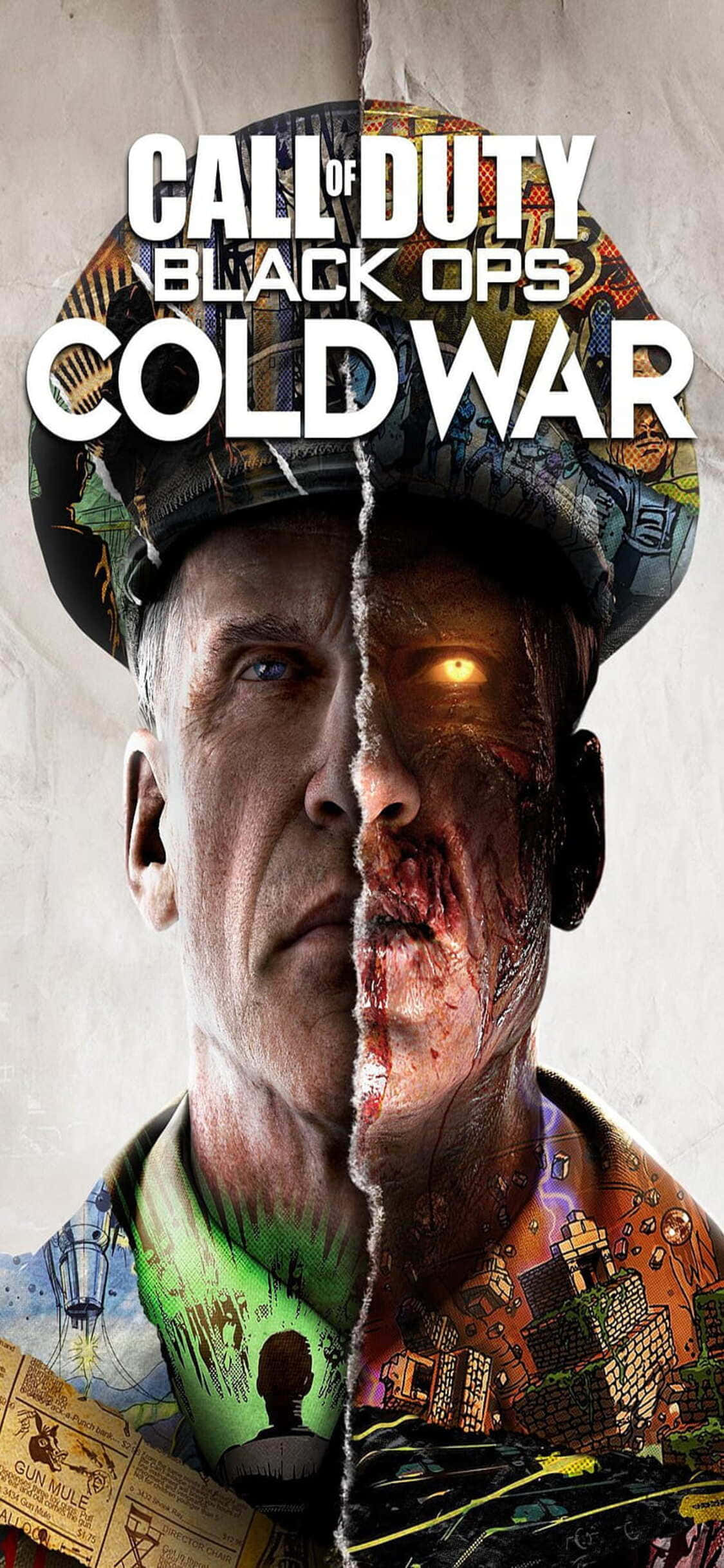 iPhone Xs Call Of Duty Black Ops Cold War Zombies Art Background Picha ya Ukuta