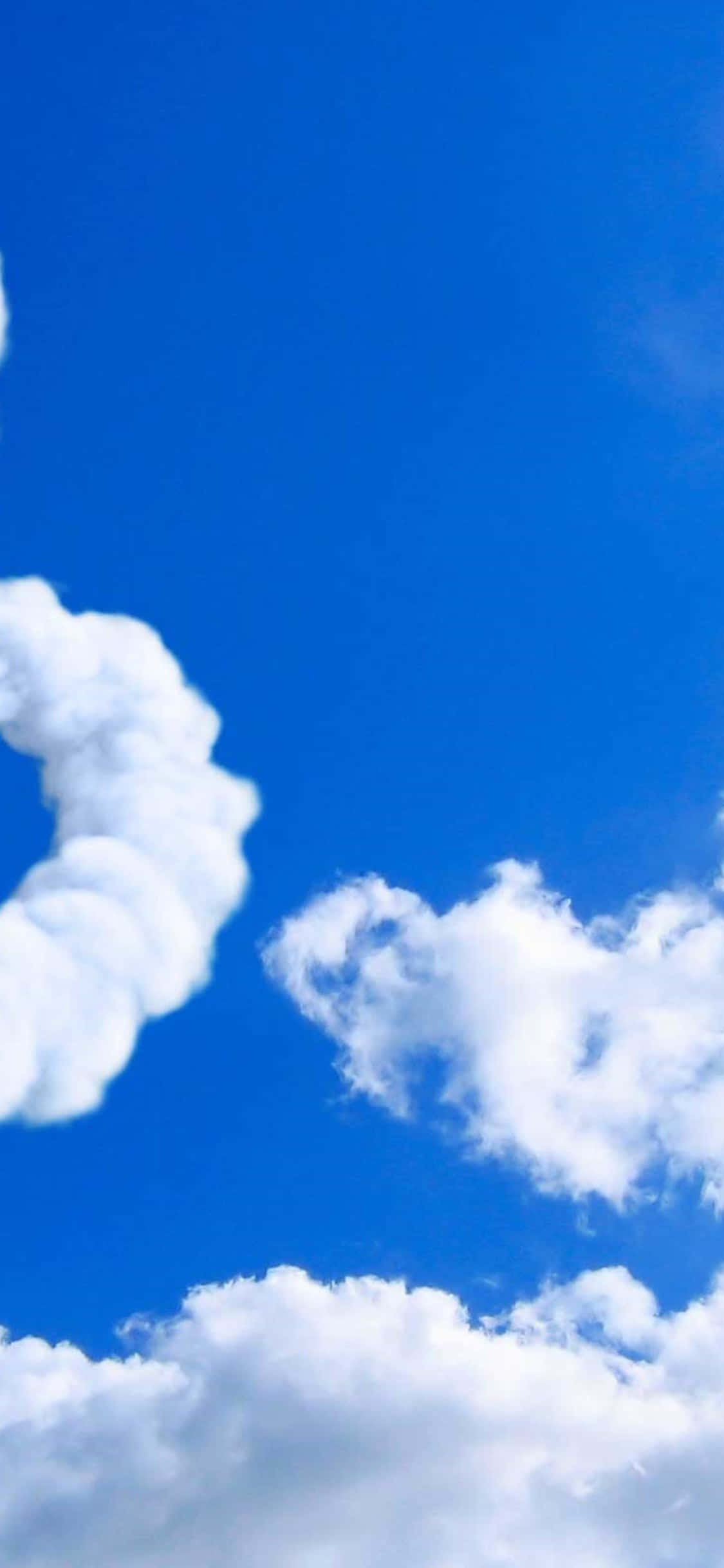 iPhone Xs Desktop Pc White Clouds Background Picha ya Ukuta