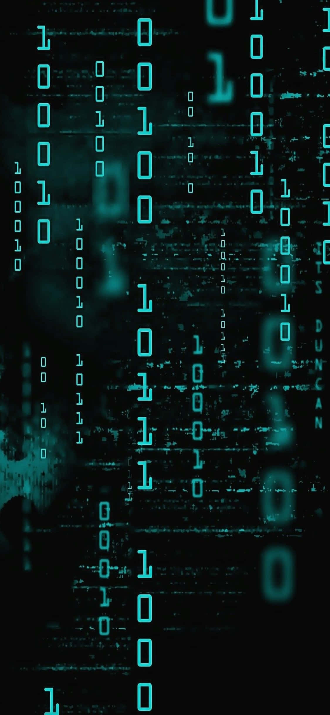 iPhone Xs Mandhari ya Programu na Binary ya Cyber Picha ya Ukuta