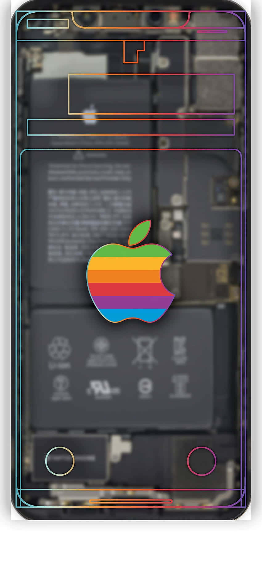 iPhone Xs Max Apple Background Transparent Screen Picha ya Ukuta