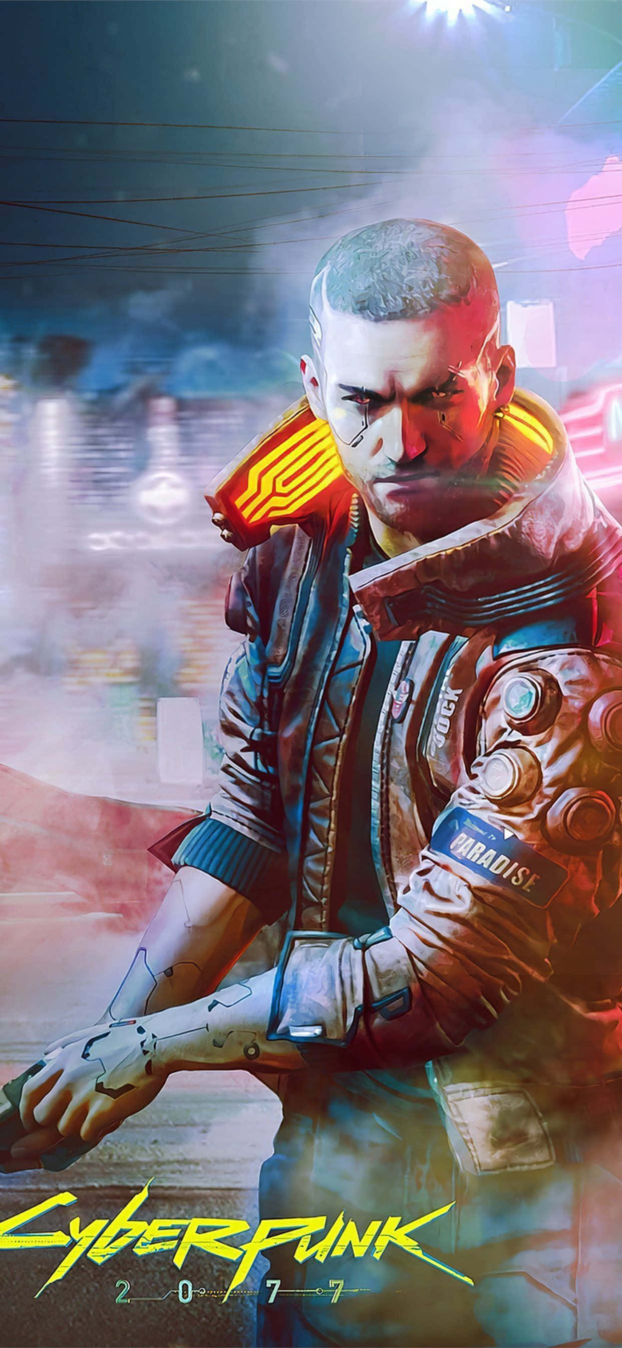 iPhone XS Max Cyberpunk 2077 Character Vincent Background Picha ya Ukuta