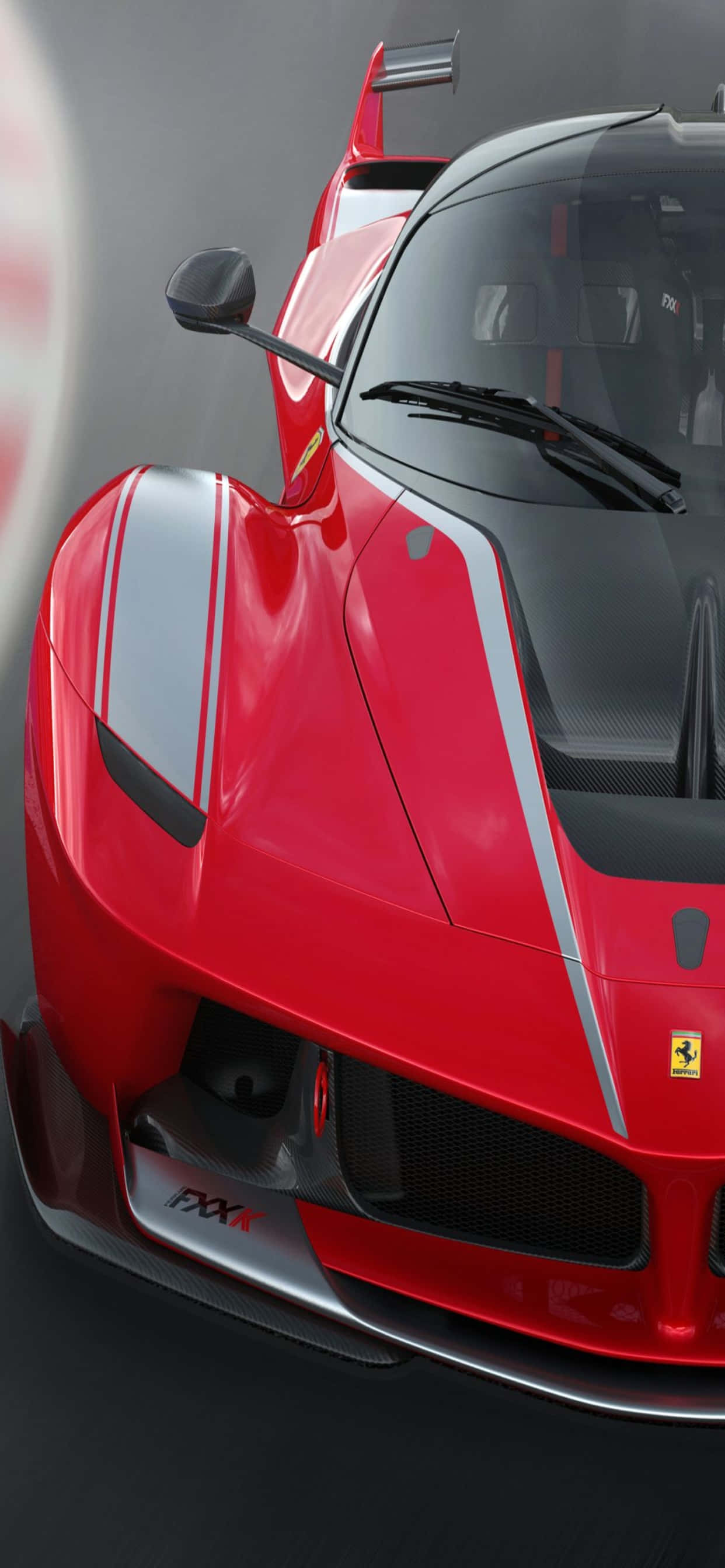 iPhone Xs Max Ferrari Background Red Ferrari FXX-K Picha ya Ukuta