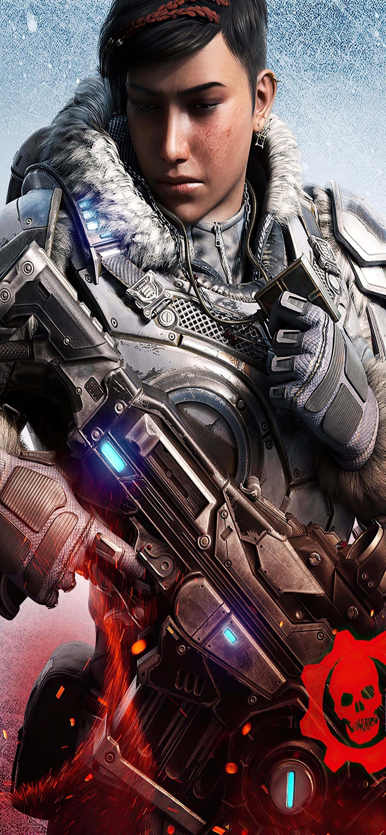 iPhone XS Max Gears Of War 5 Kait Winter Background Picha ya Ukuta