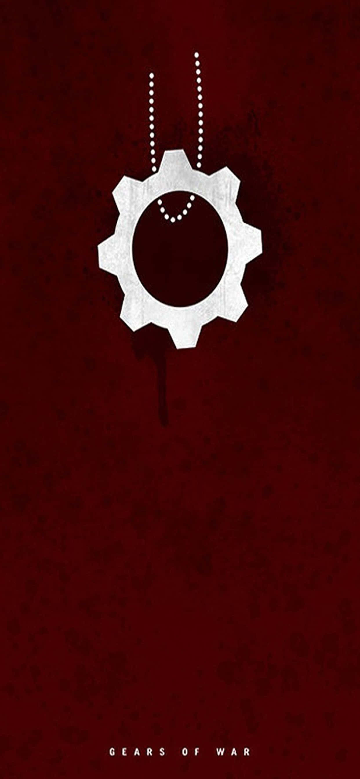iPhone XS Max Gears Of War 5 Necklace Logo Background Picha ya Ukuta