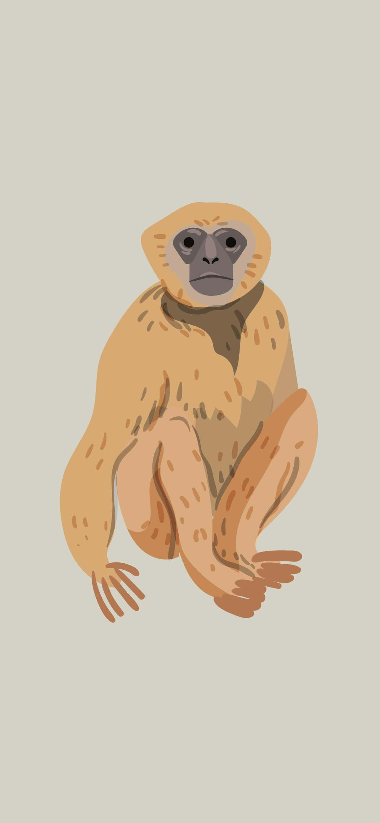 iPhone Xs Max Gibbon Tayari Kwa Kuanza! Picha ya Ukuta