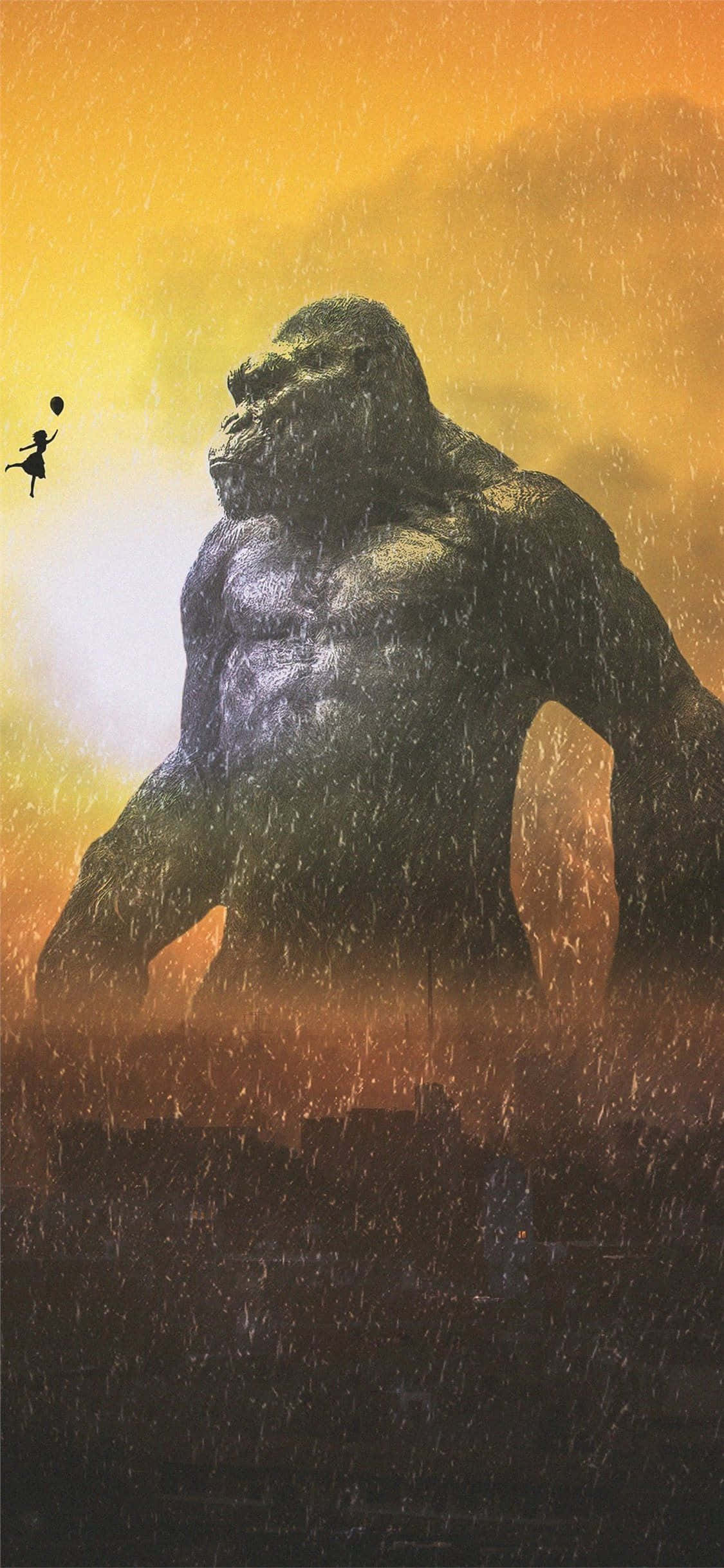 iPhone Xs Max Gorilla Background King Kong Picha ya Ukuta