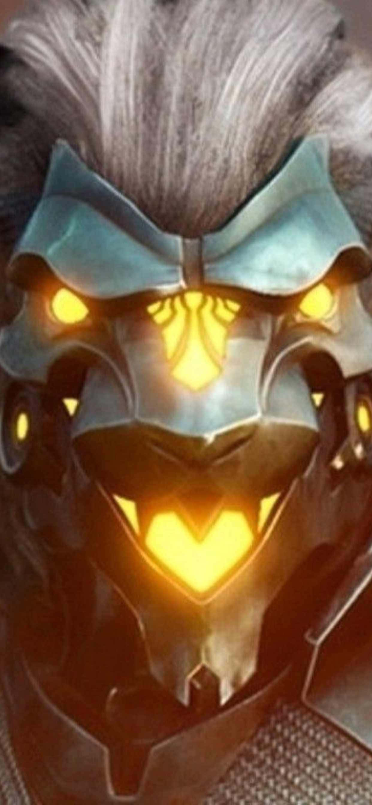 iPhone Xs Max Godfall Silvermane Face Background Picha ya Ukuta