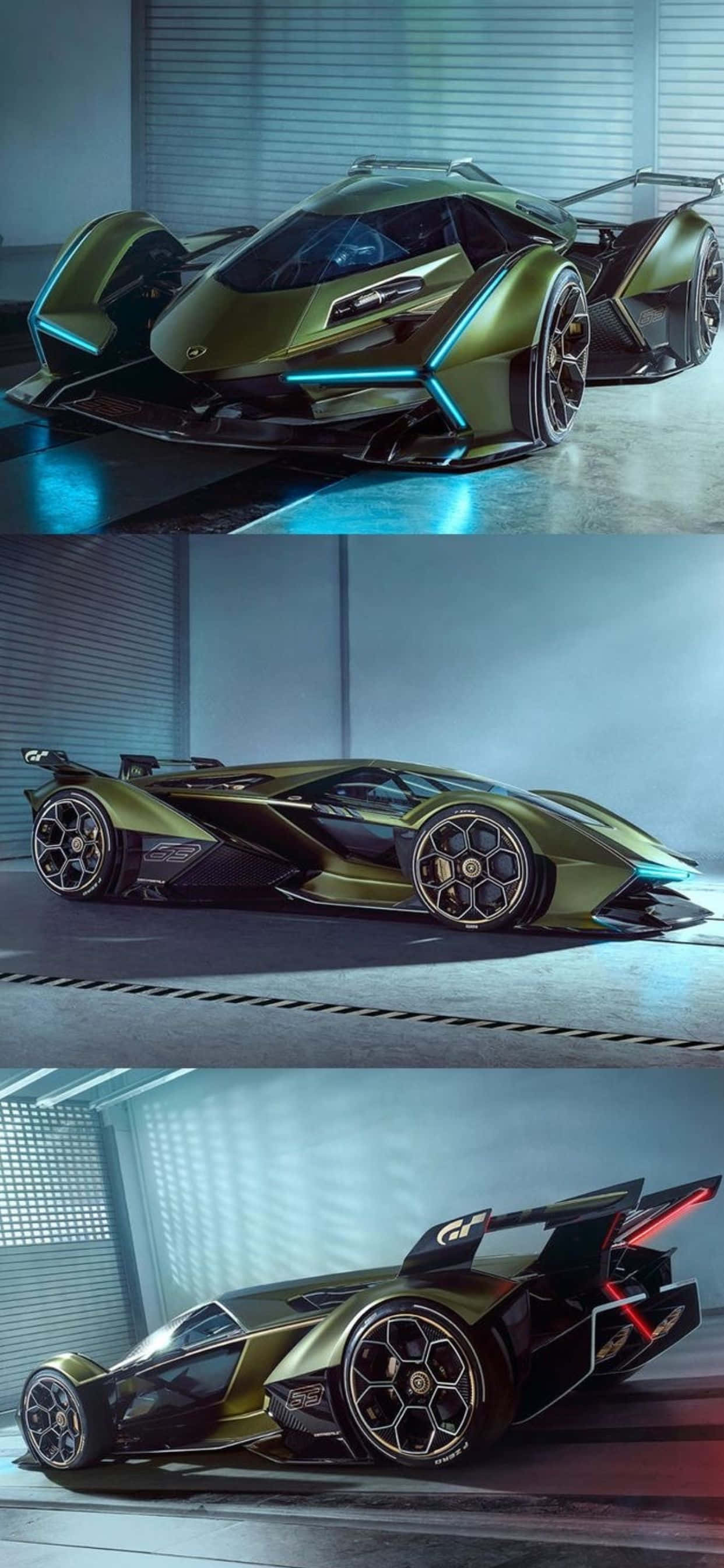Picha ya iPhone XS Max Lamborghini V12 Vision GT Picha ya Ukuta