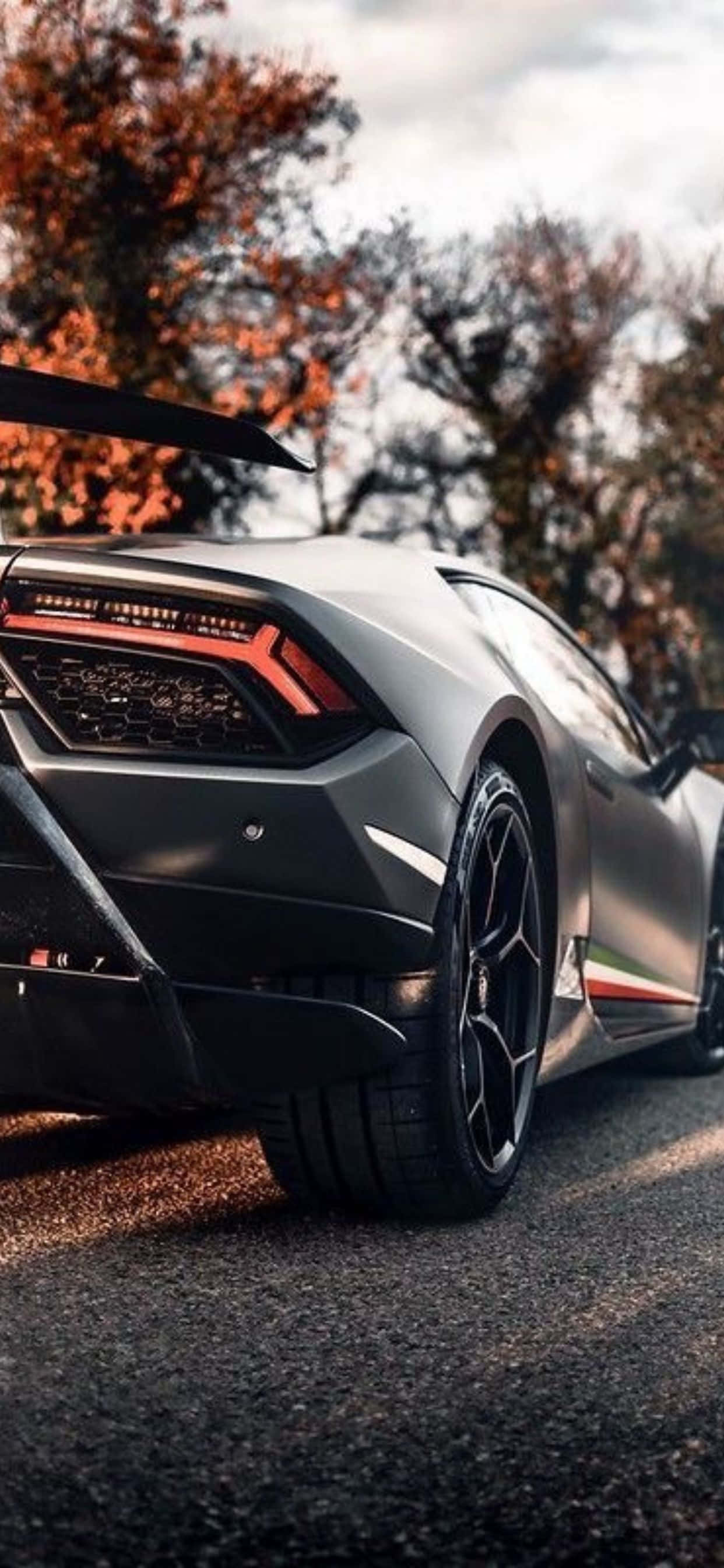 iPhone XS Max Lamborghini Huracan Rear Background Picha ya Ukuta