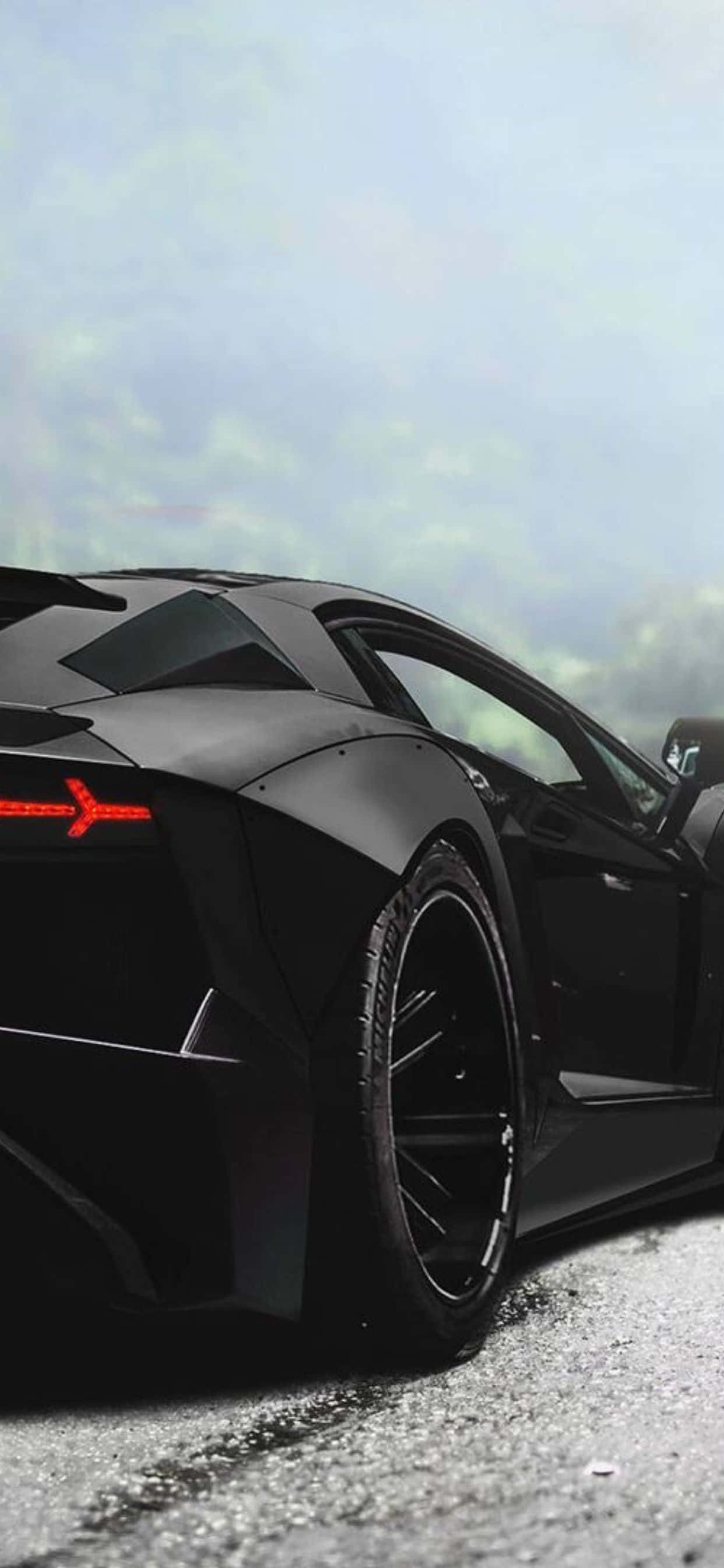 iPhone XS Max Lamborghini Nyuma Mweusi Picha ya Ukuta