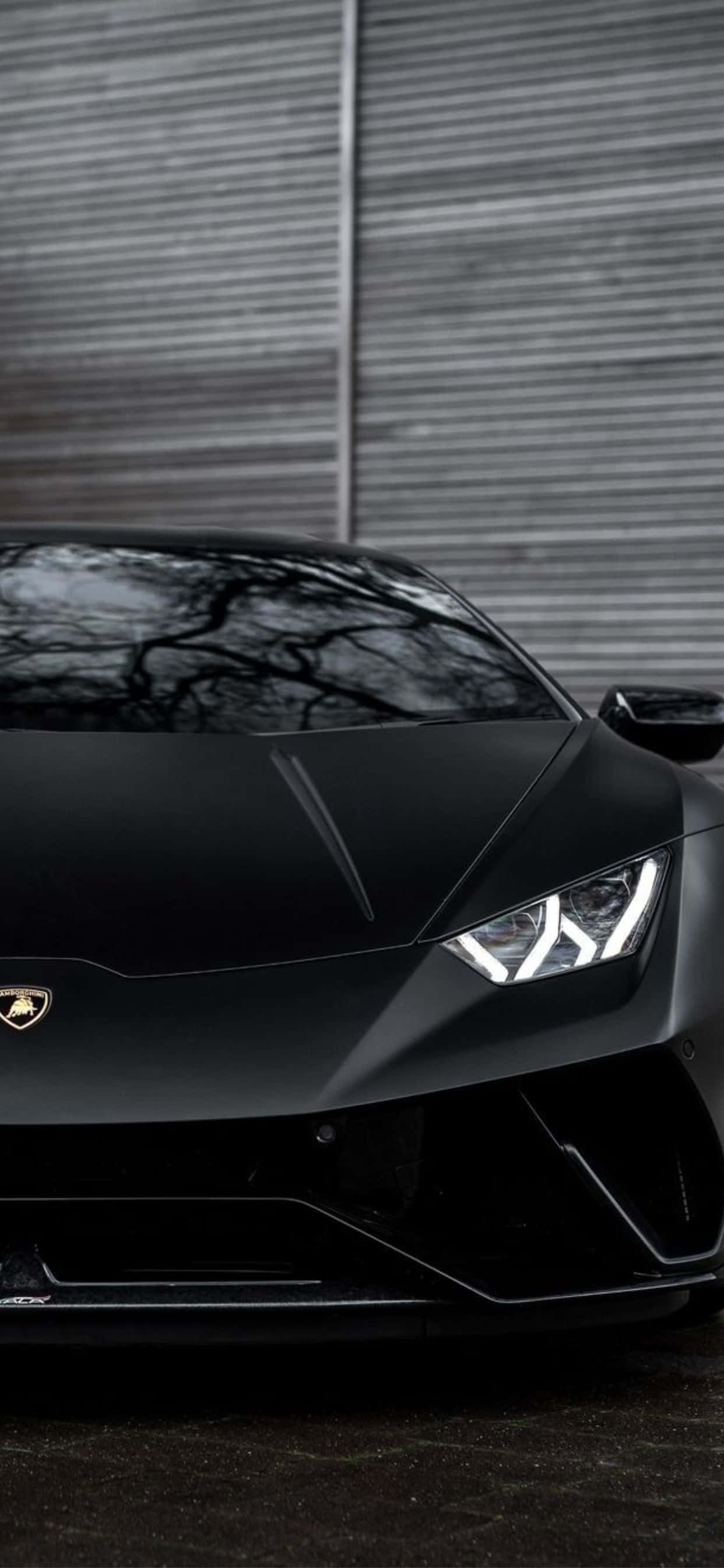 iPhone XS Max Lamborghini Mweusi Mate Picha ya Ukuta