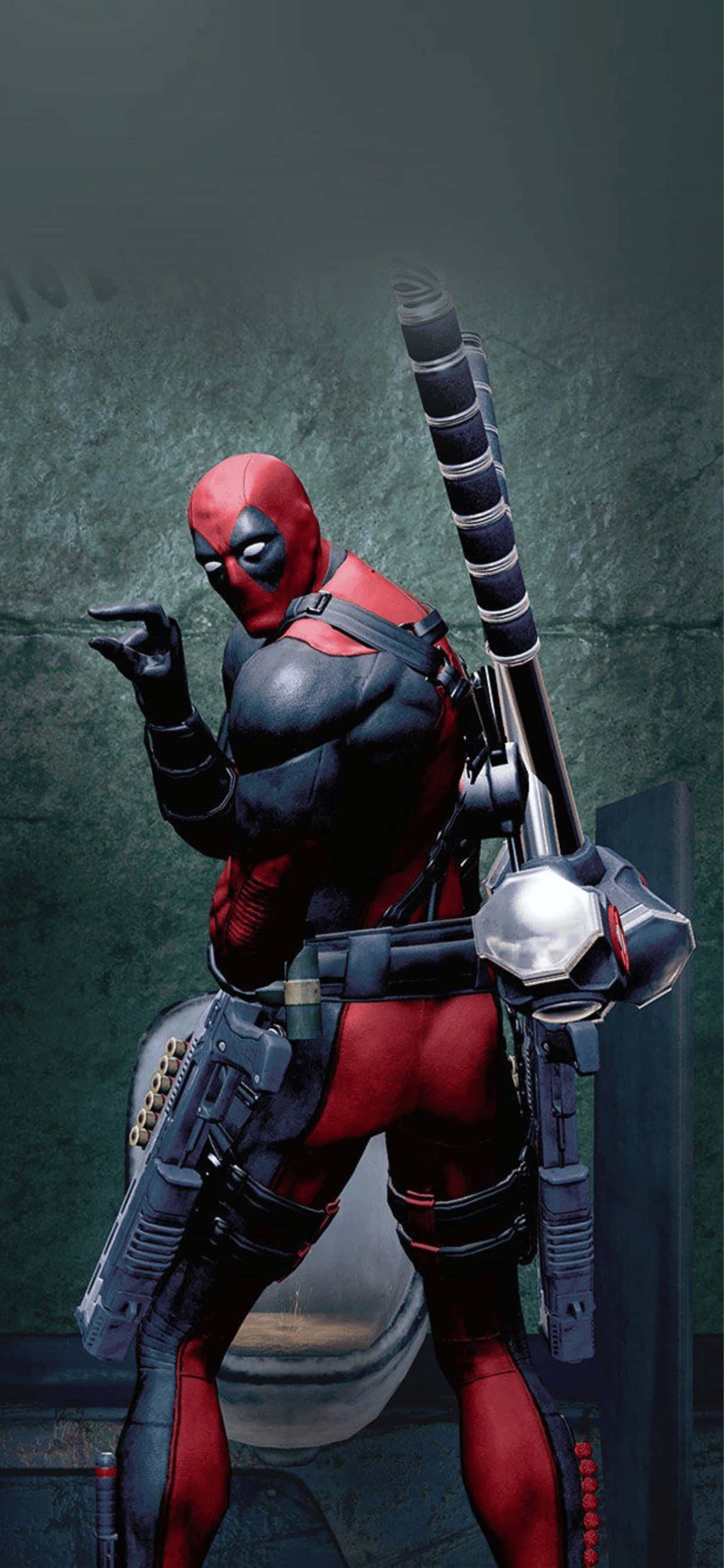 iPhone XS Max Marvel Superhero Deadpool Mwanga Picha ya Ukuta