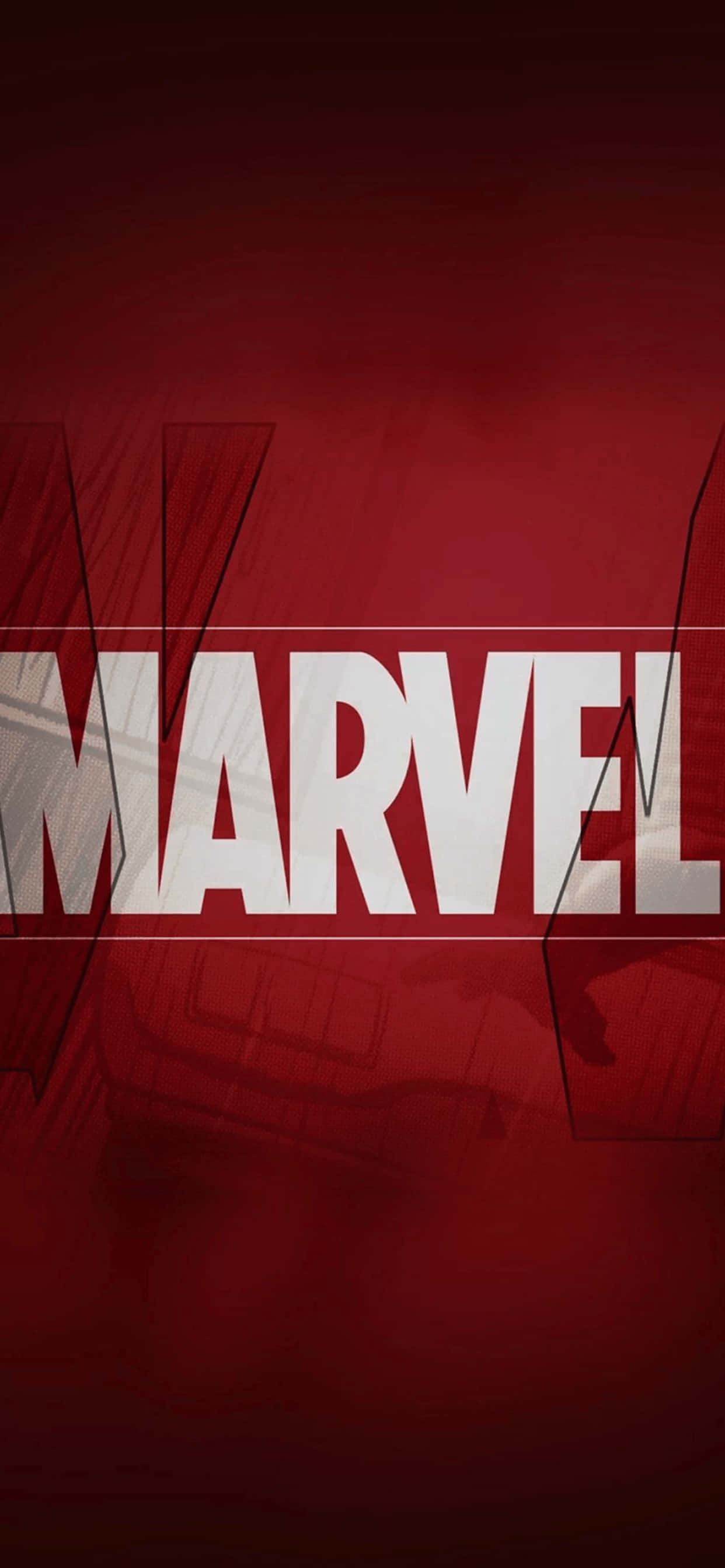 iPhone XS Max Marvel Logo Mwanga Picha ya Ukuta