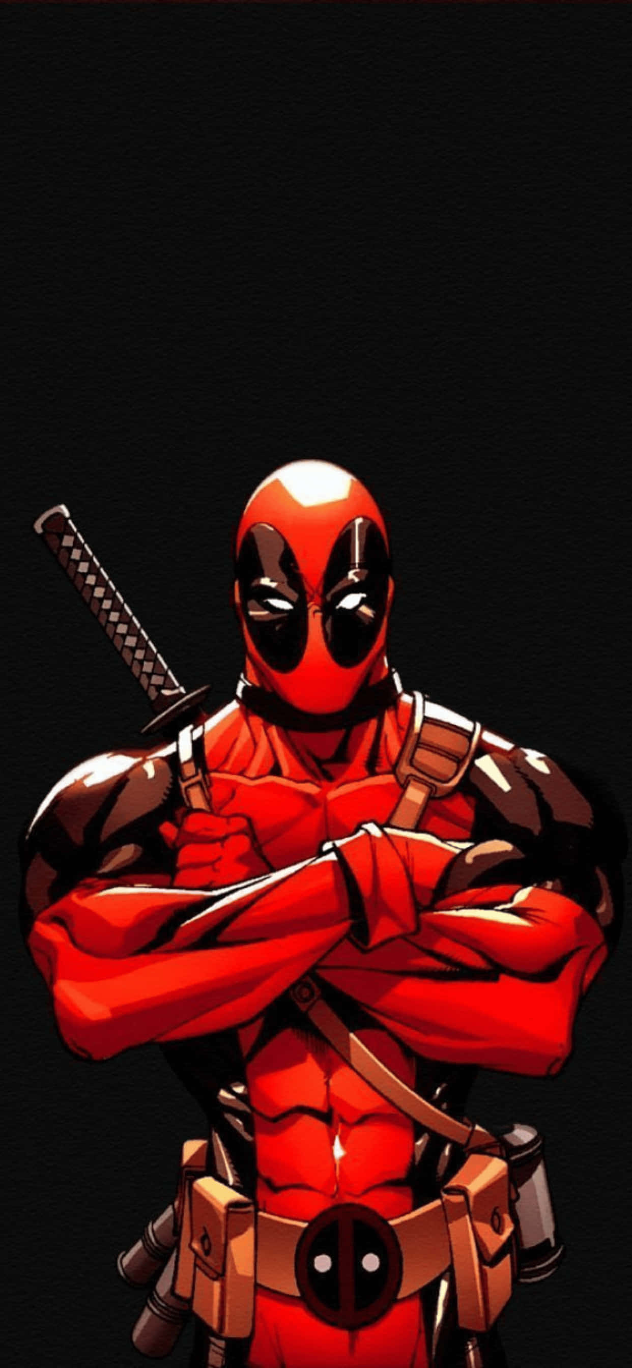 iPhone XS Max Marvel Deadpool Background Picha ya Ukuta
