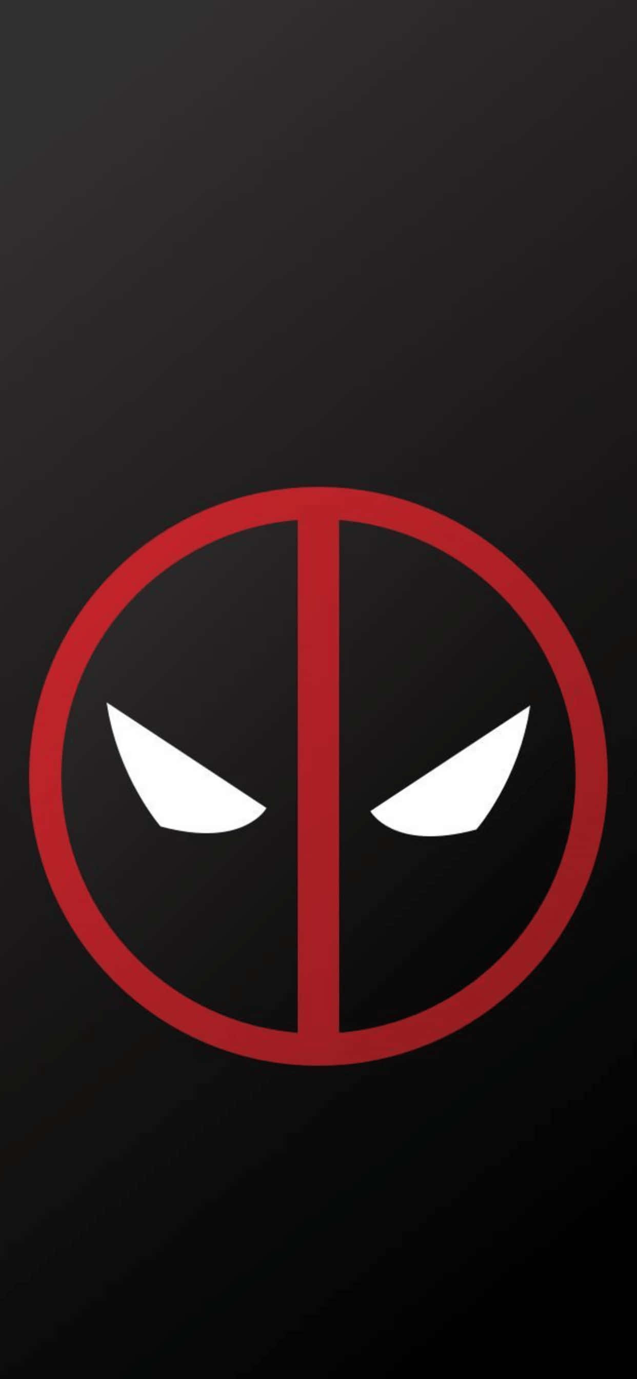 iPhone XS Max Marvel Deadpool Logo Nyuma Picha ya Ukuta