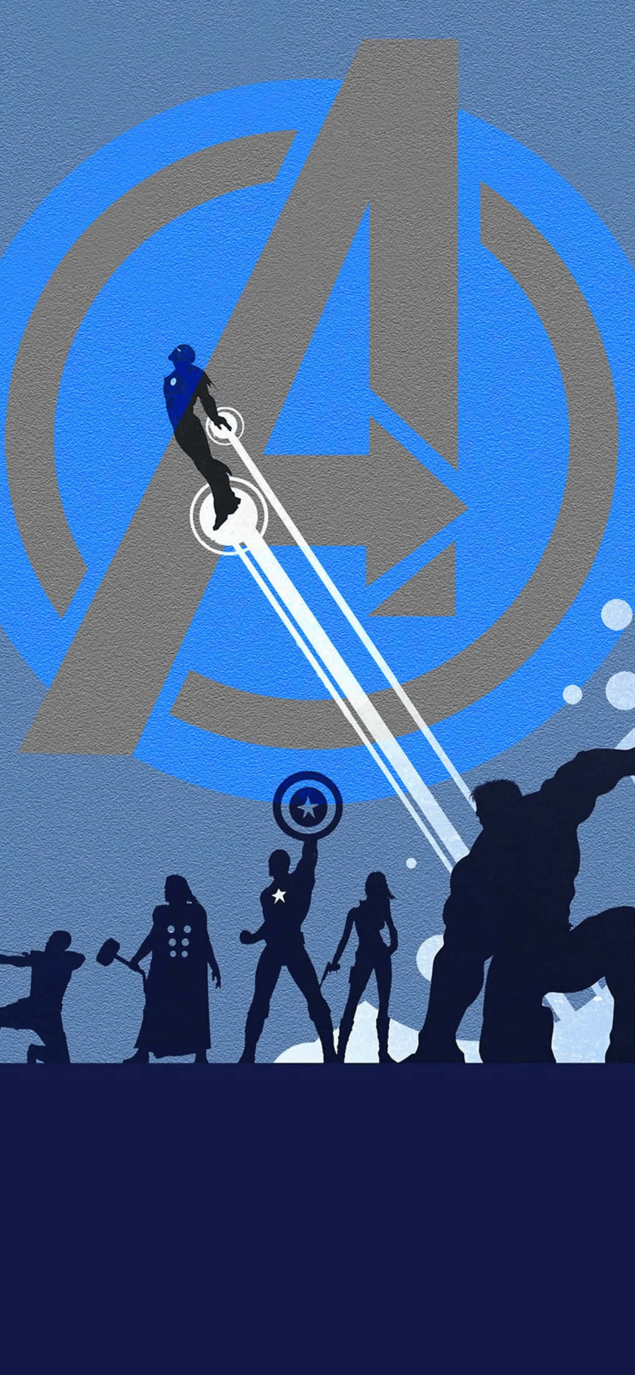iPhone XS Max Marvel Silhouettes Background Picha ya Ukuta