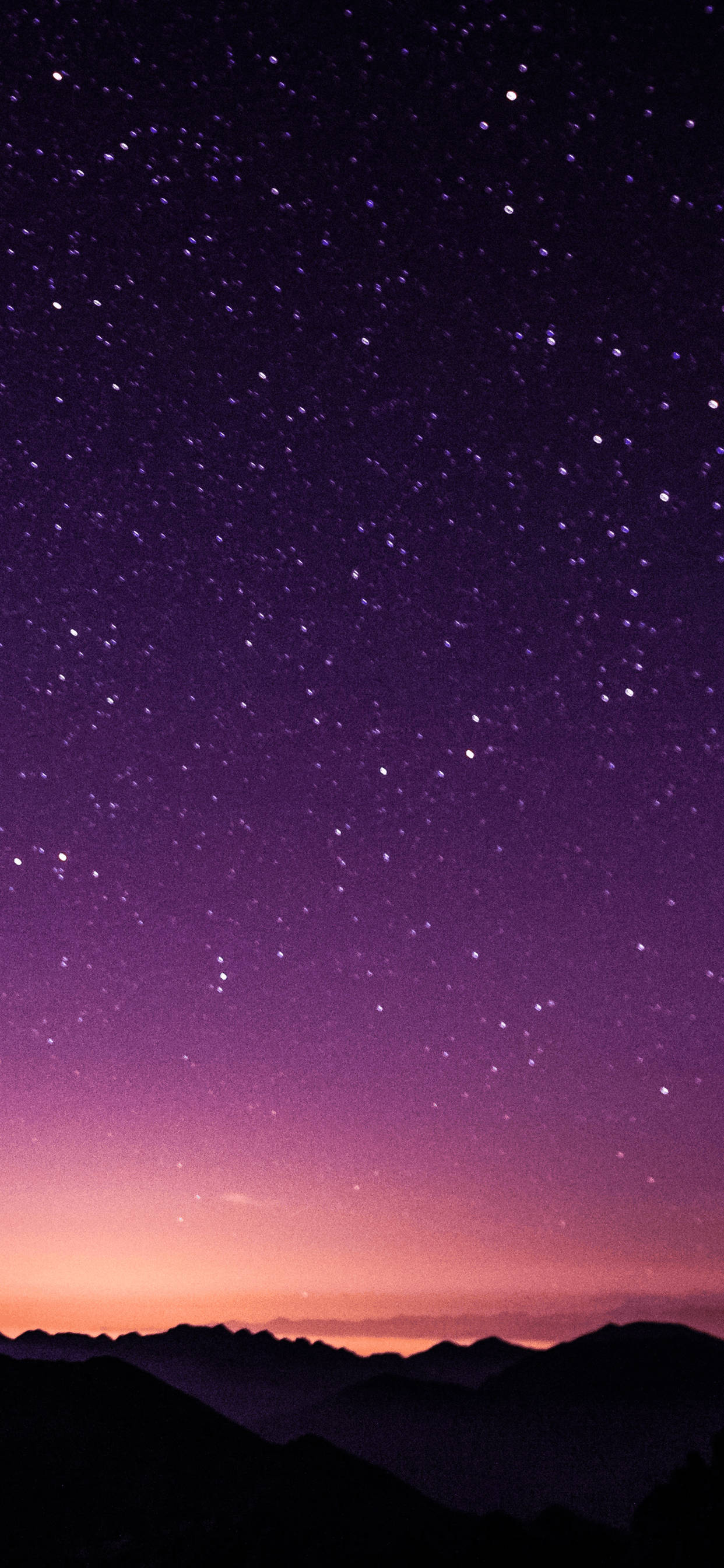 iPhone XS Max OLED Purple Starry Sky Picha ya Ukuta