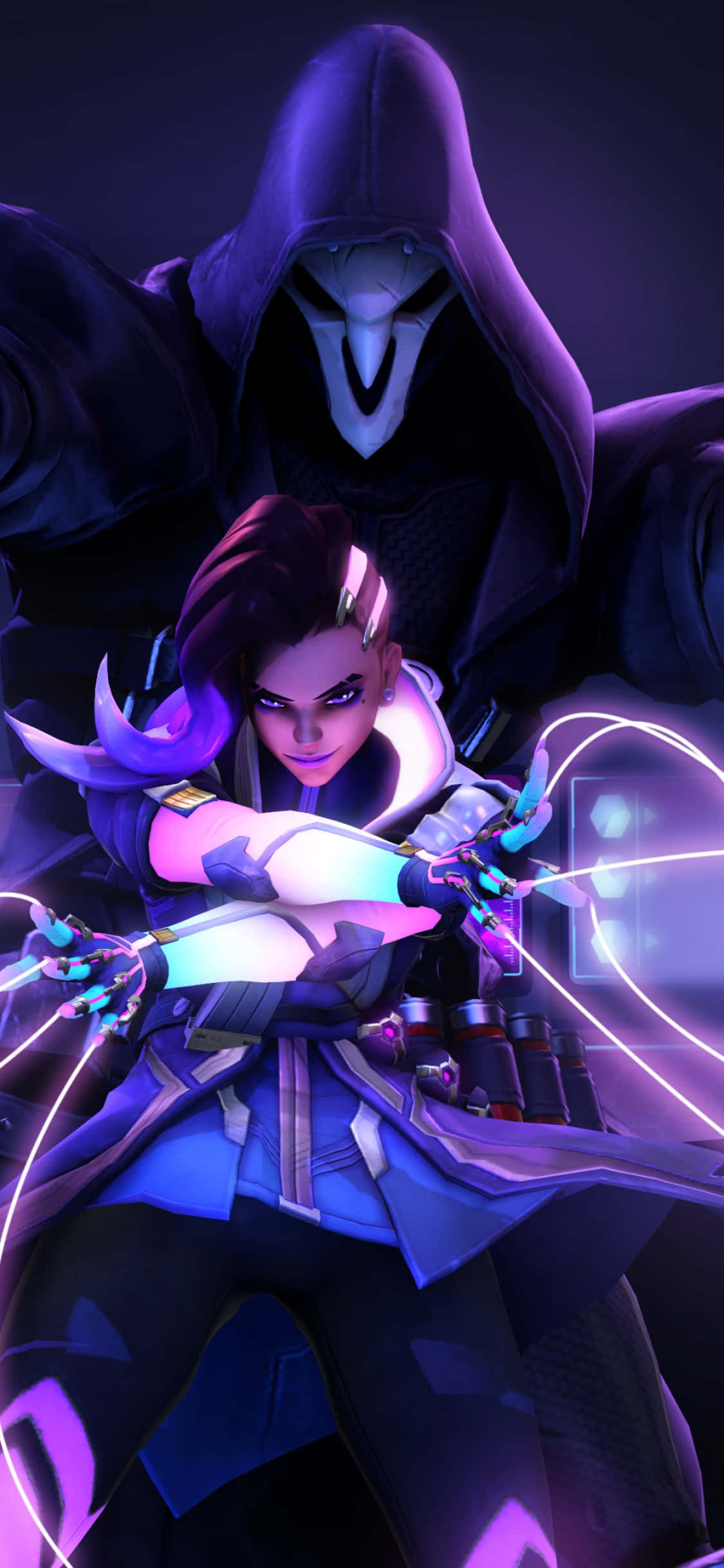 iPhone Xs Max Overwatch Background Reaper And Sombra Picha ya Ukuta