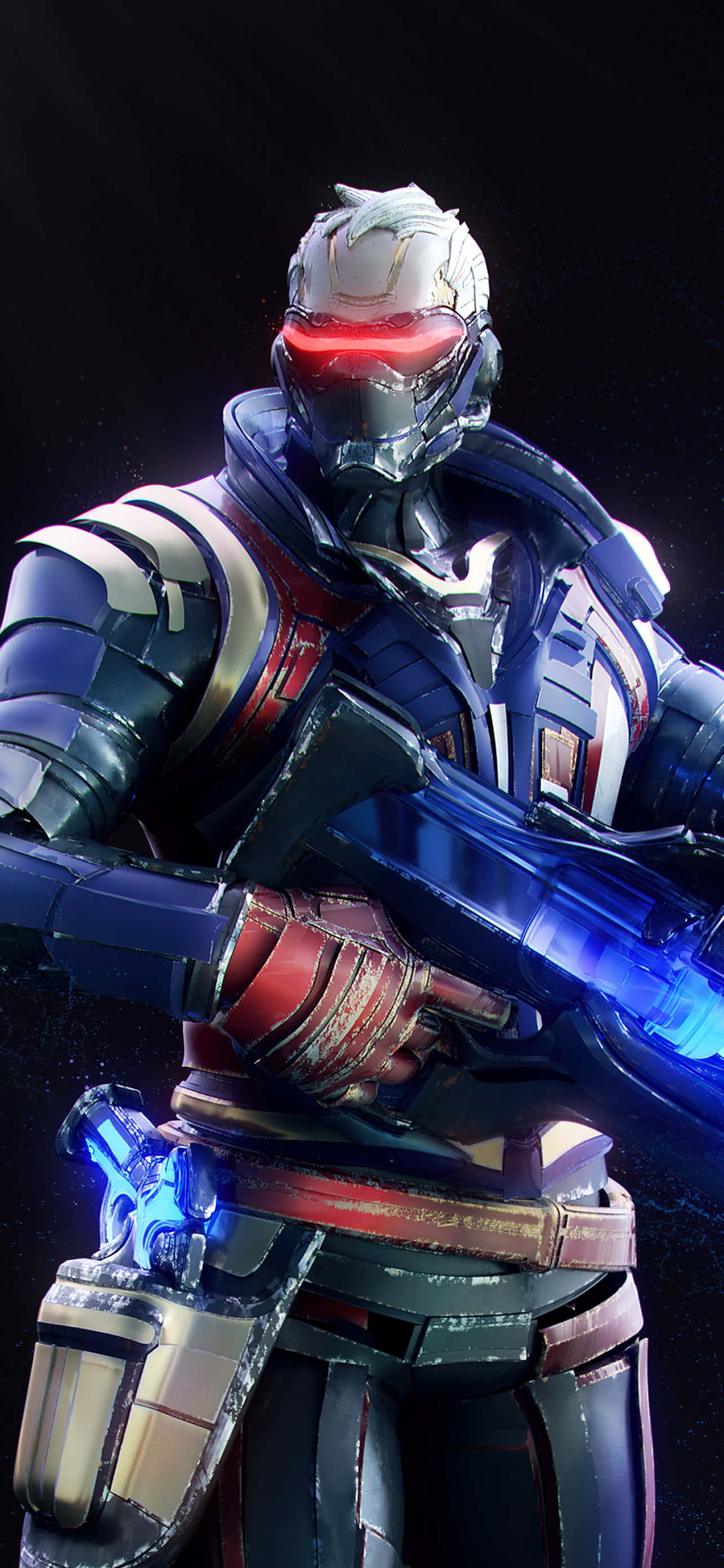 iPhone Xs Max Overwatch Latar Belakang Soldier: 76 Bunduki Zake Picha ya Ukuta