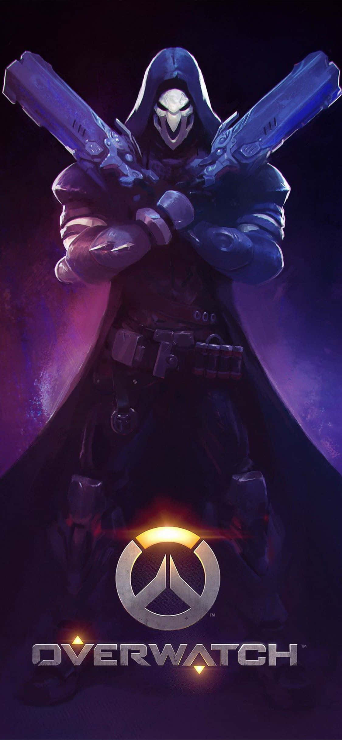 iPhone Xs Max Overwatch Background Reaper Overwatch Logo Picha ya Ukuta