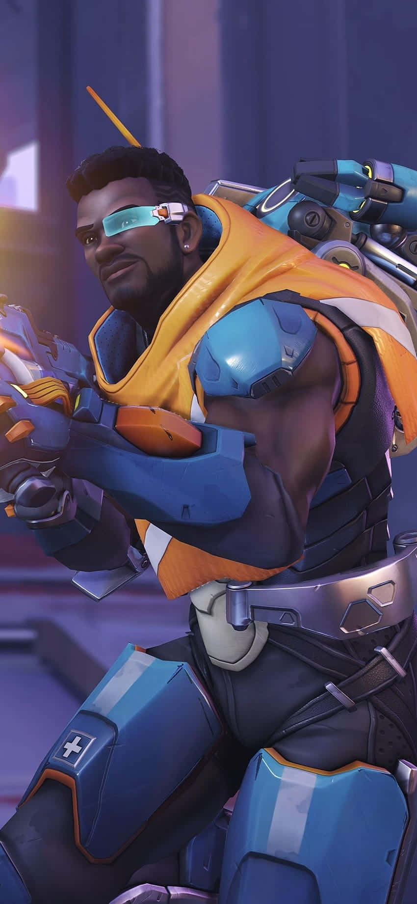 iPhone Xs Max Overwatch Tisho Baptiste Akimbo Picha ya Ukuta