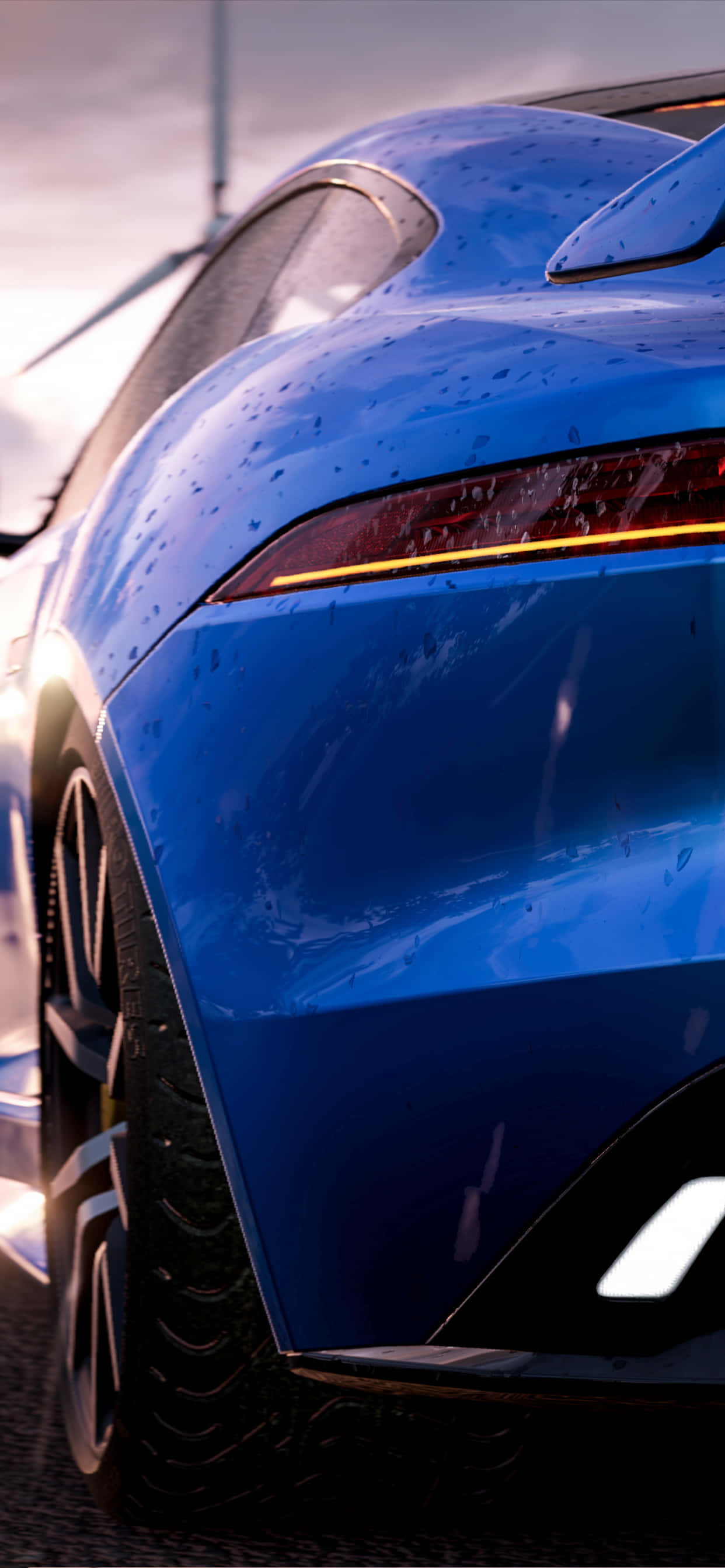 iPhone XS Max Project Cars 2 Blue Jaguar F-Type Background Picha ya Ukuta