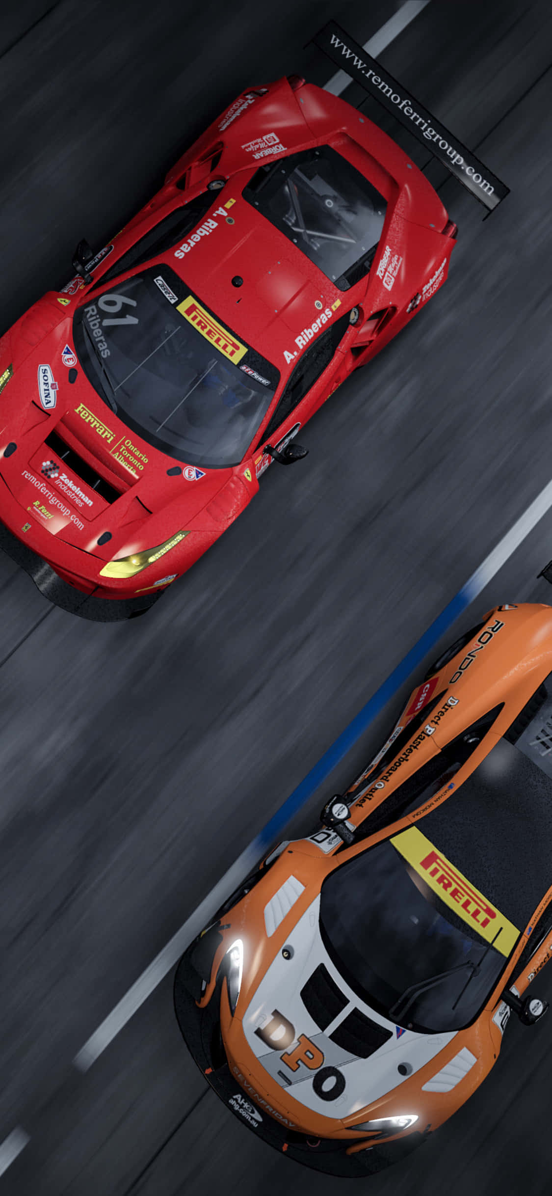 iPhone XS Max Project Cars 2 Nyekundu na Rangi ya Nyekundu ya Kichwa cha Mwendo Picha ya Ukuta