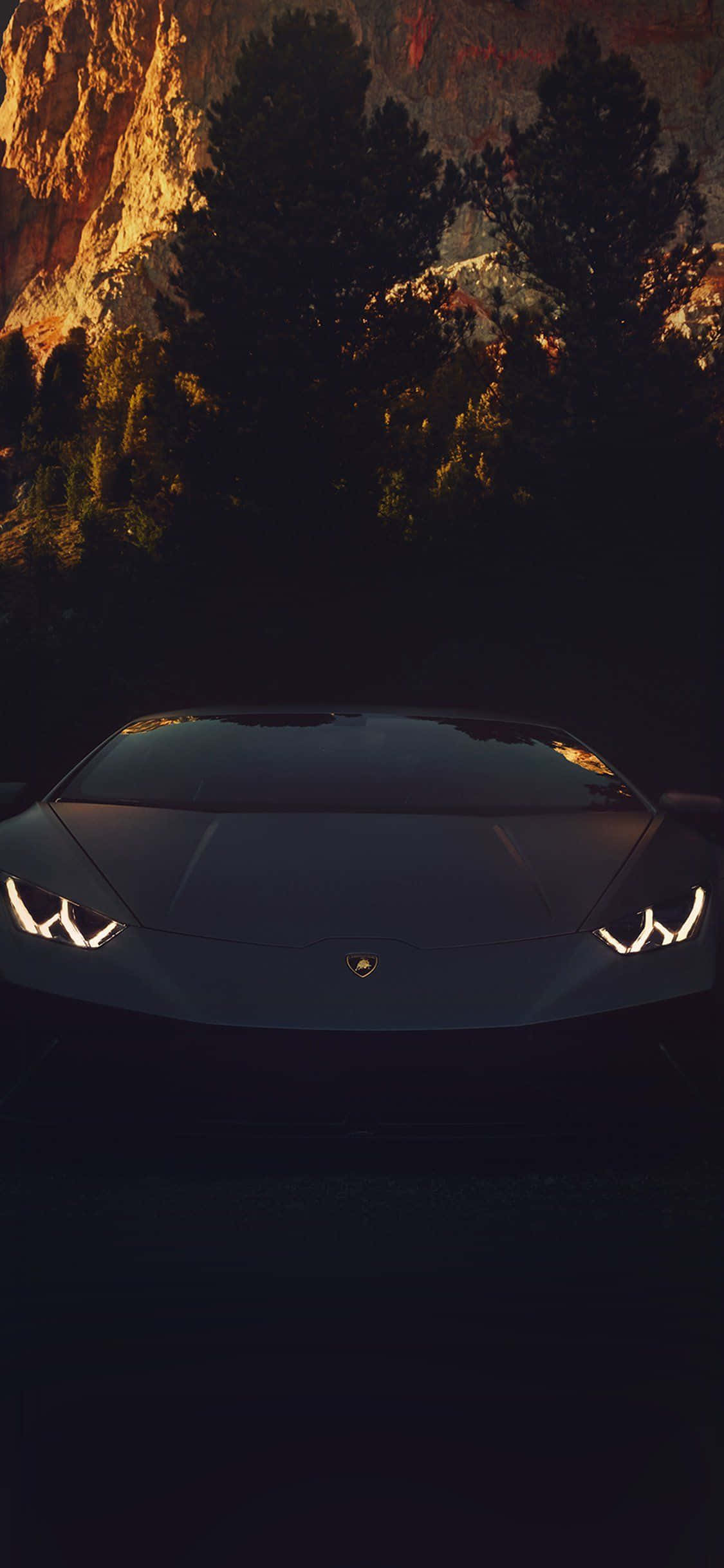 iPhone XS Max Project Cars 2 All Black Lamborghini Aventador Background Picha ya Ukuta