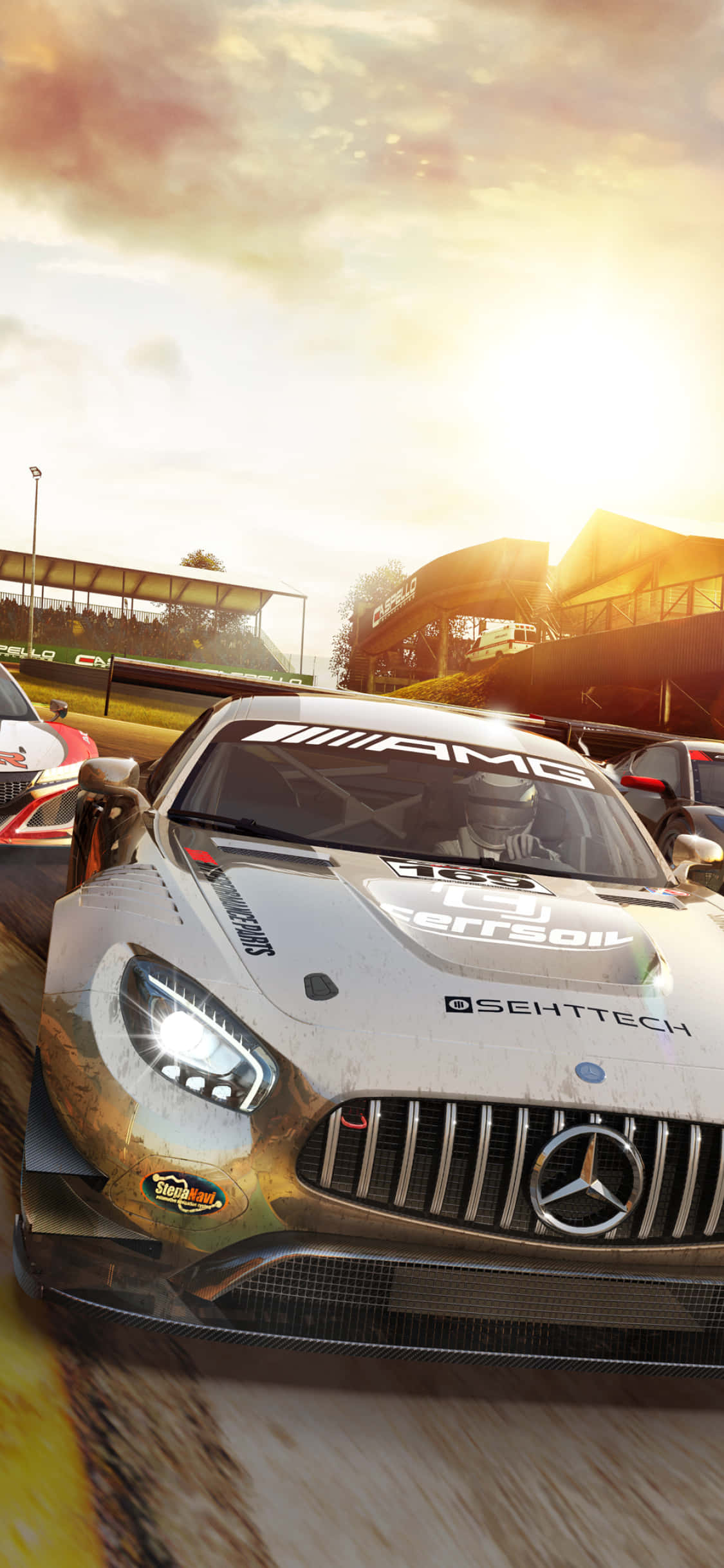 iPhone XS Max Project Cars 2 Grey 2017 Sebring Imsa Mercedes Background Picha ya Ukuta