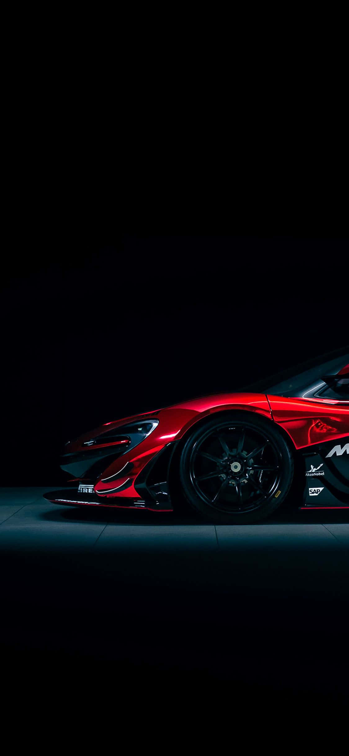 iPhone XS Max Project Cars 2 Red McLaren P1 GTR Background Picha ya Ukuta