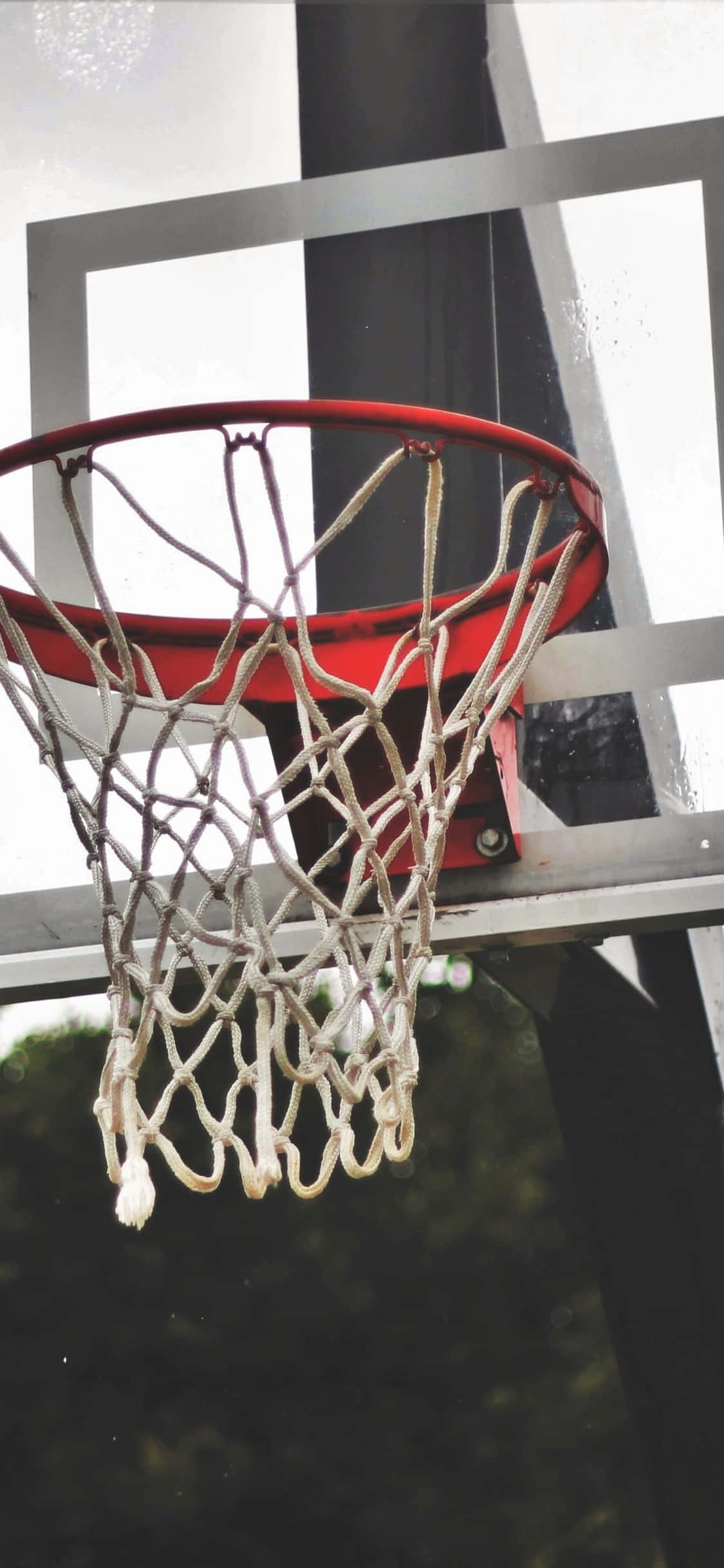 iPhone Xs Nyuma ya Kikapu cha Basketball Picha ya Ukuta
