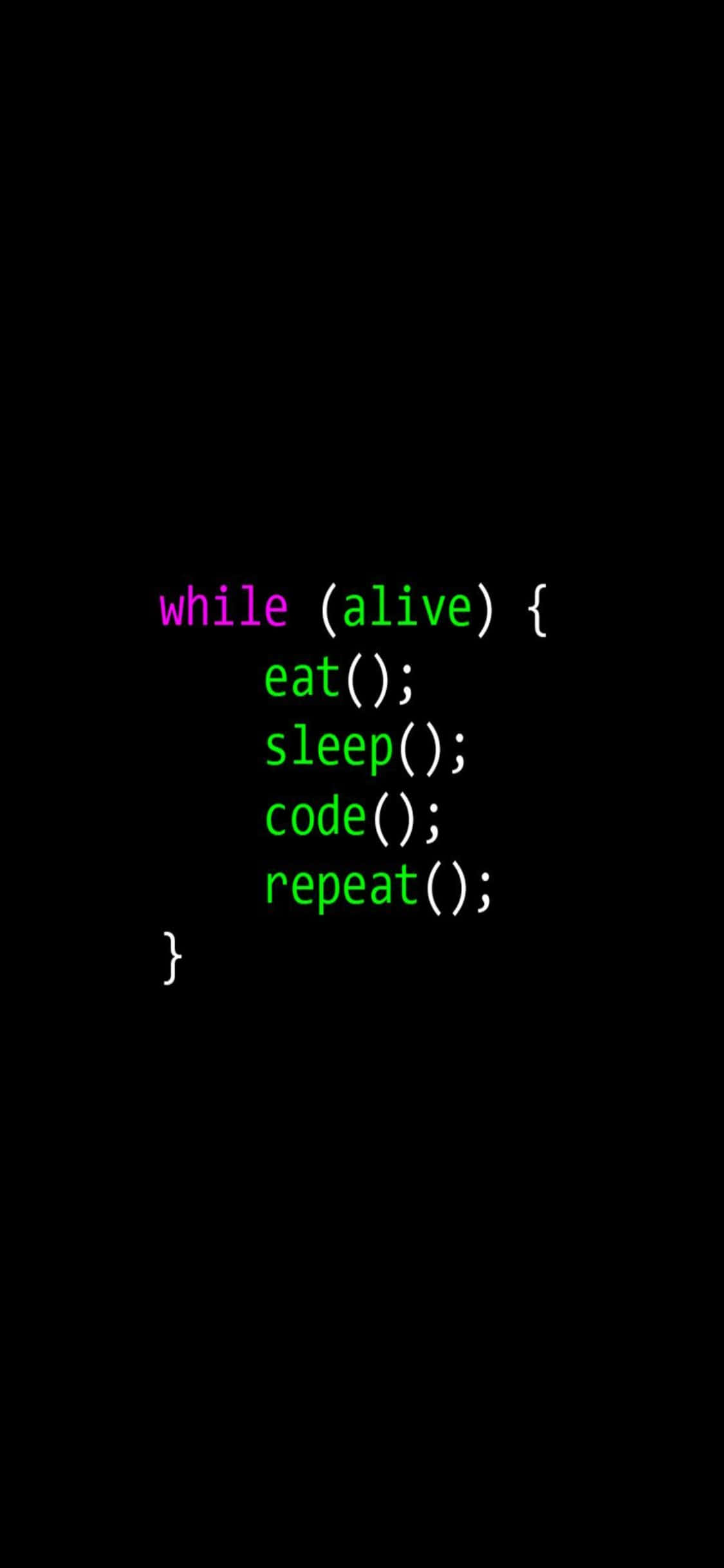 iPhone Xs Programming Background Alive Quote Picha ya Ukuta