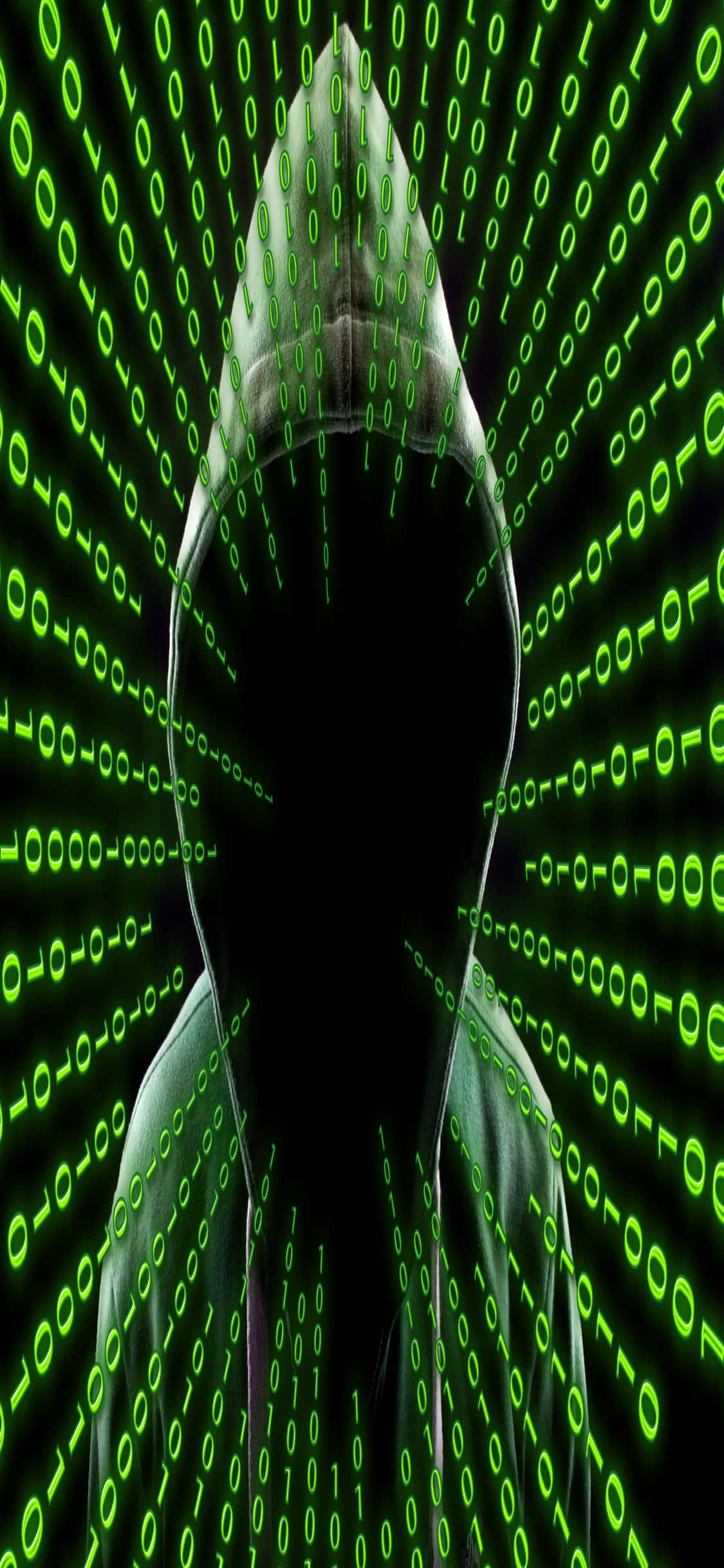 iPhone Xs Programming Background Hacker Hood Picha ya Ukuta