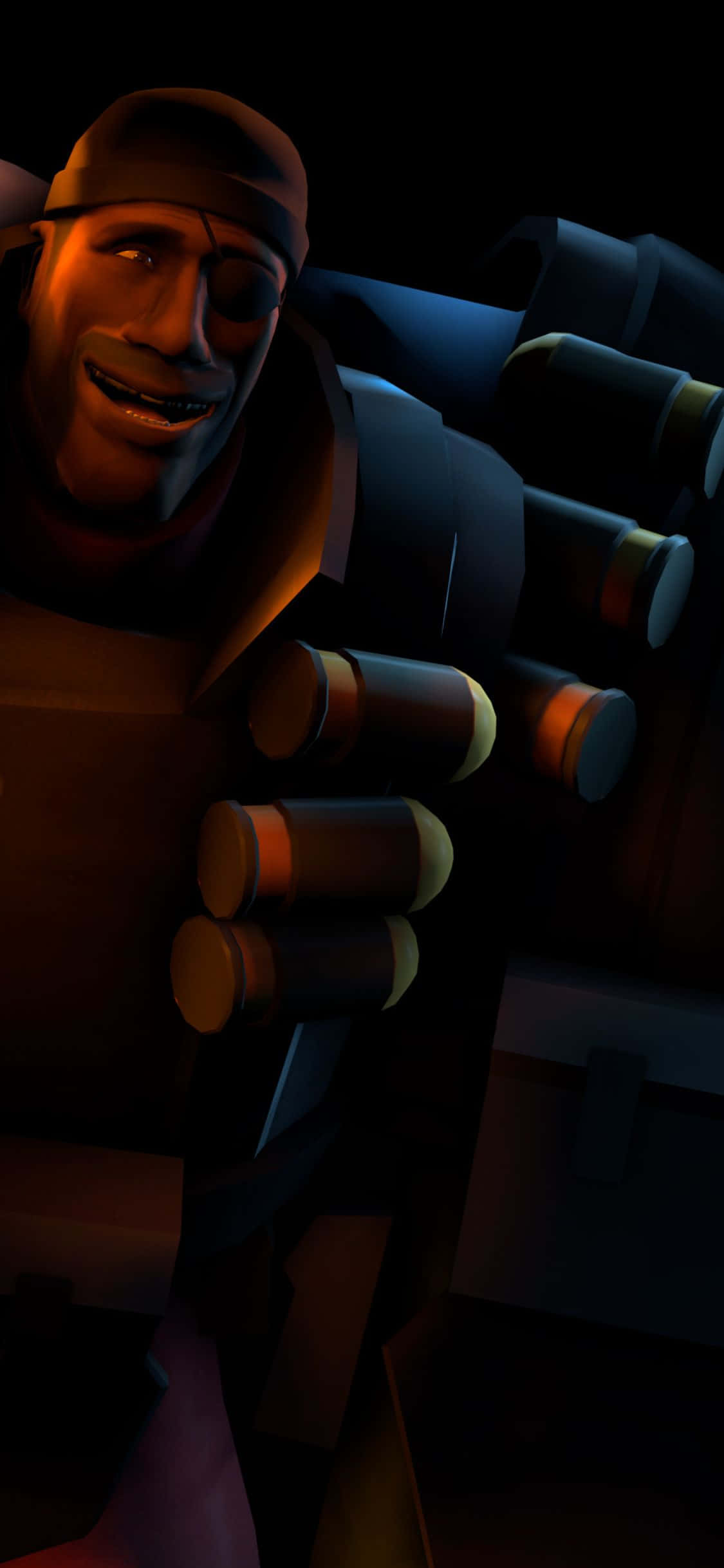 iPhone XS Team Fortress 2 Demoman Anayemilingi Latar Ya Portrait Picha ya Ukuta