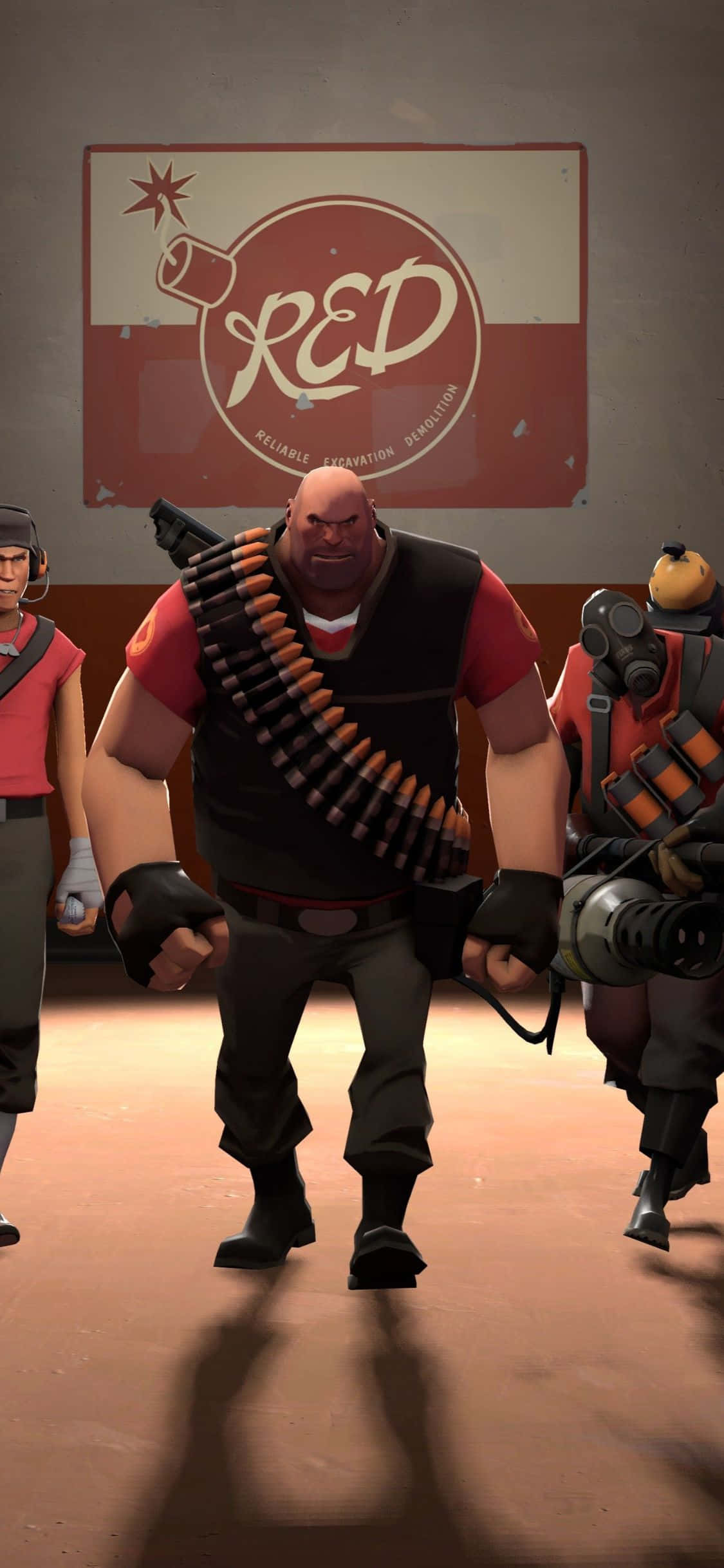 iPhone XS Team Fortress 2 Offensive Team Background Picha ya Ukuta