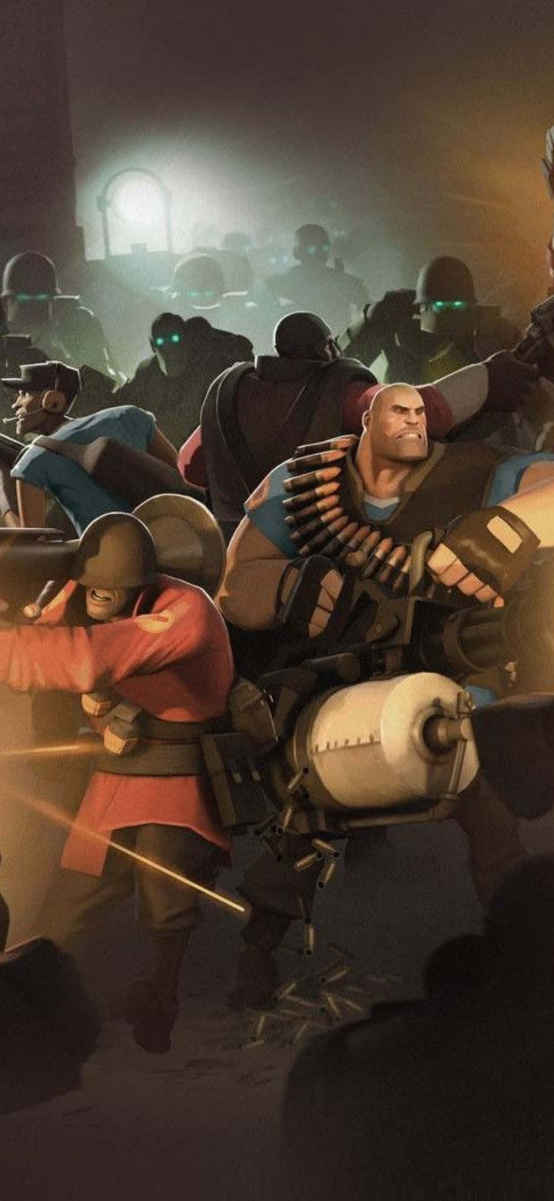 iPhone XS Team Fortress 2 Warzone Background Picha ya Ukuta
