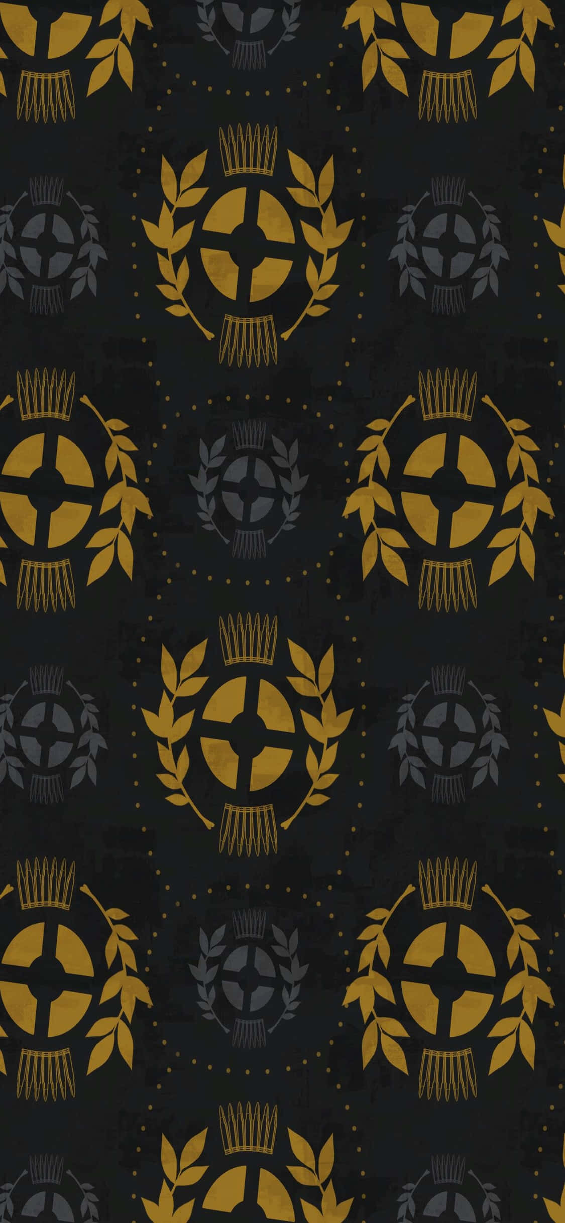 iPhone Xs Tf2 Background Ranking Logo Katika Mchoro Wa Dhahabu Picha ya Ukuta