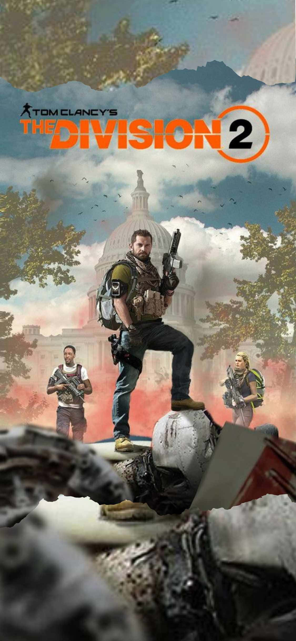 iPhone Xs The Division Mandhari Tupu ya Kikosi Juu ya Ufalme Picha ya Ukuta