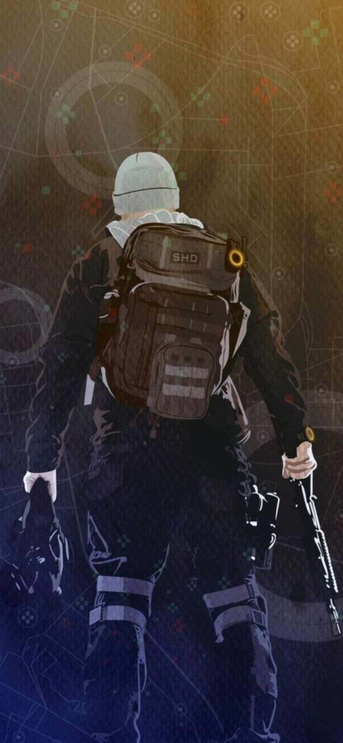 iPhone Xs The Division Mandharizi Mtu Na Kikwama Picha ya Ukuta