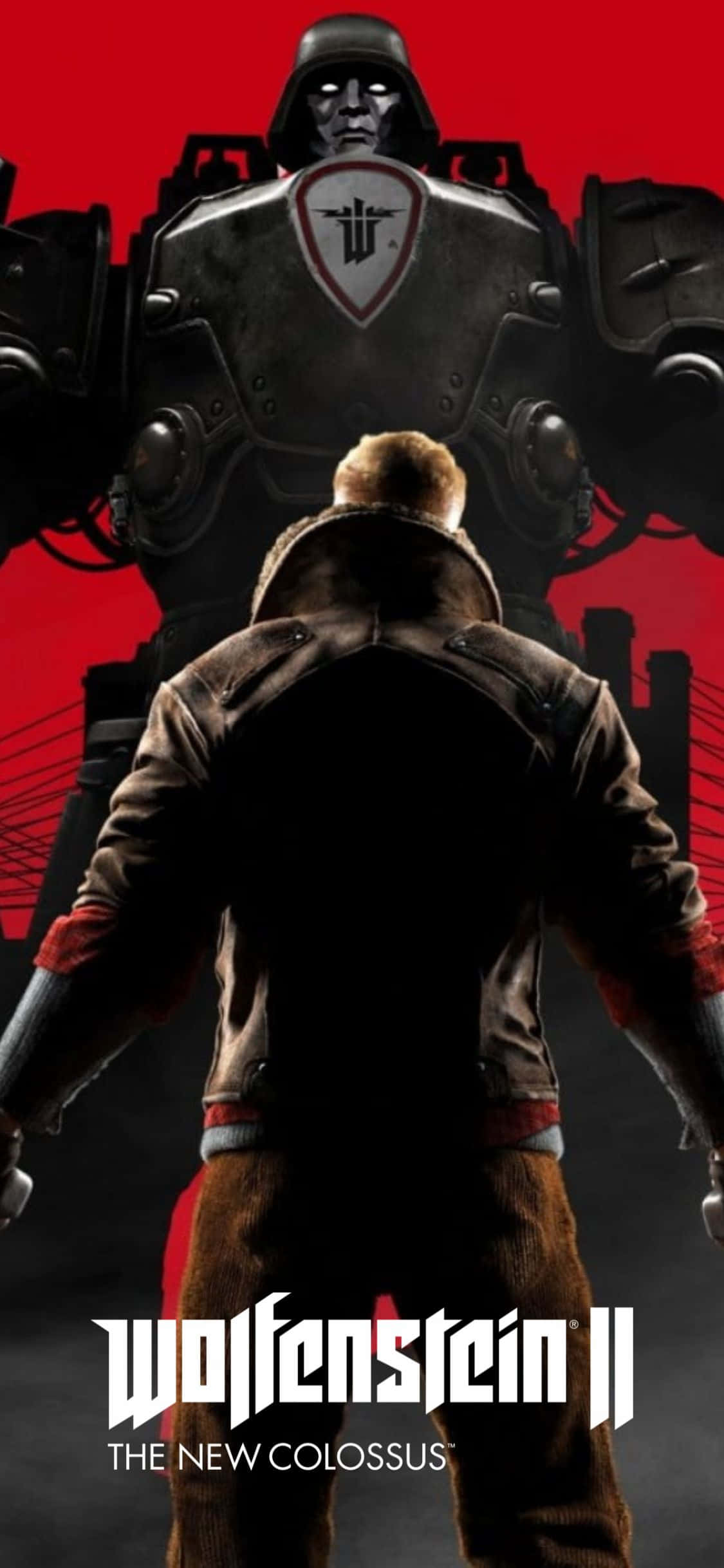 iPhone Xs Wolfenstein Ii Face Off Background Picha ya Ukuta