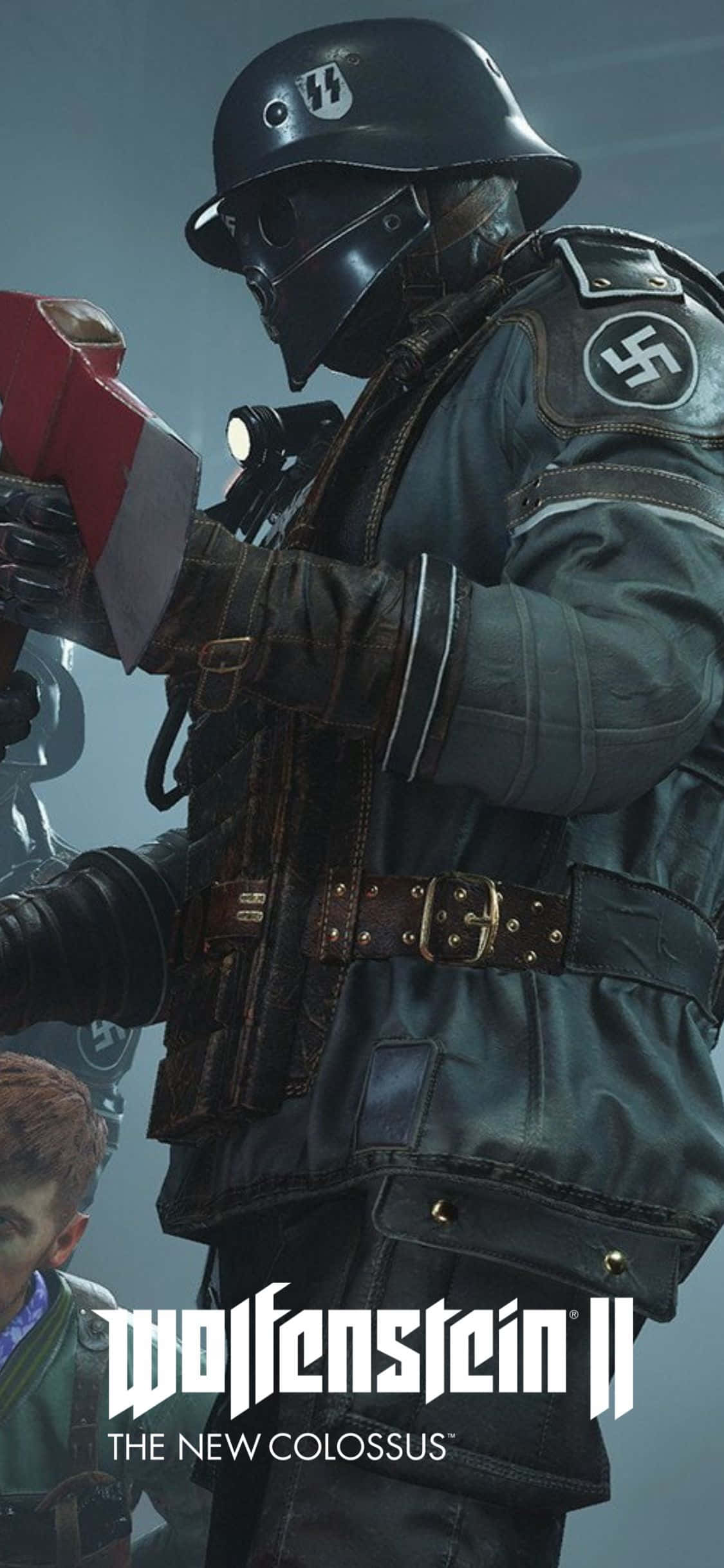 iPhone Xs Wolfenstein Ii Hostage Scene Poster Background Picha ya Ukuta