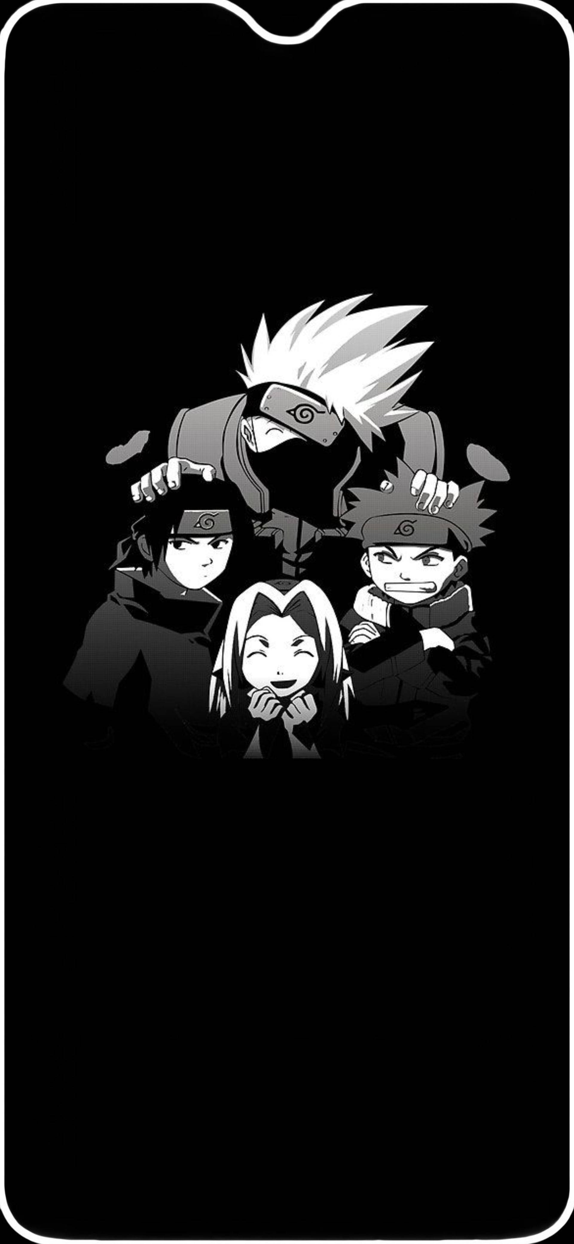 iPhone yenye Timu 7 ya Naruto Sefu na Sefu Picha ya Ukuta